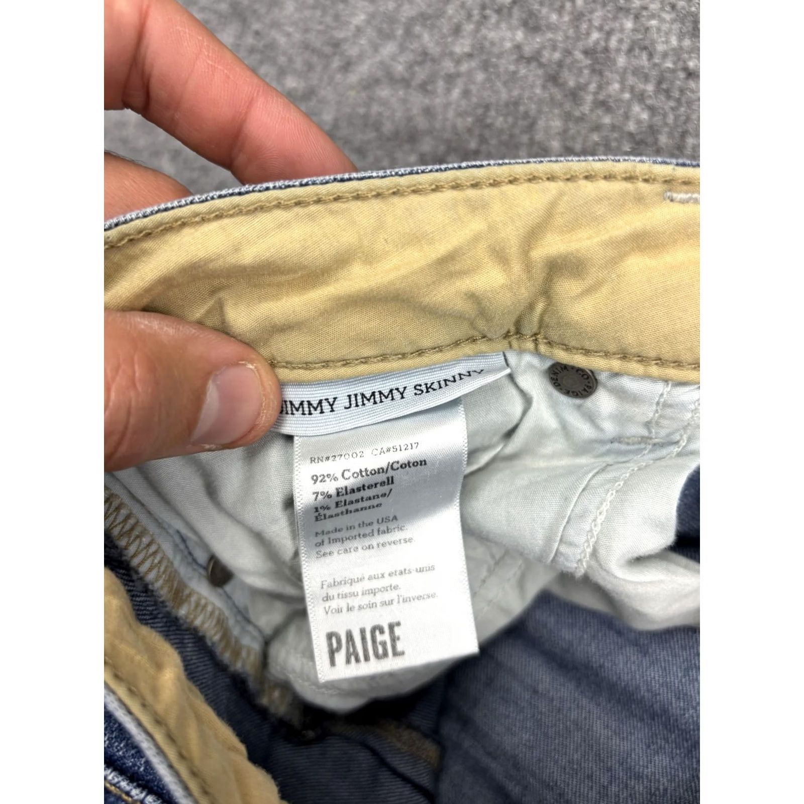 Paige PAIGE Jeans Womens 27 Blue Jimmy Jimmy Skinny Medium Wash Stretch Made in USA Size 27" / US 4 / IT 40 - 8 Thumbnail