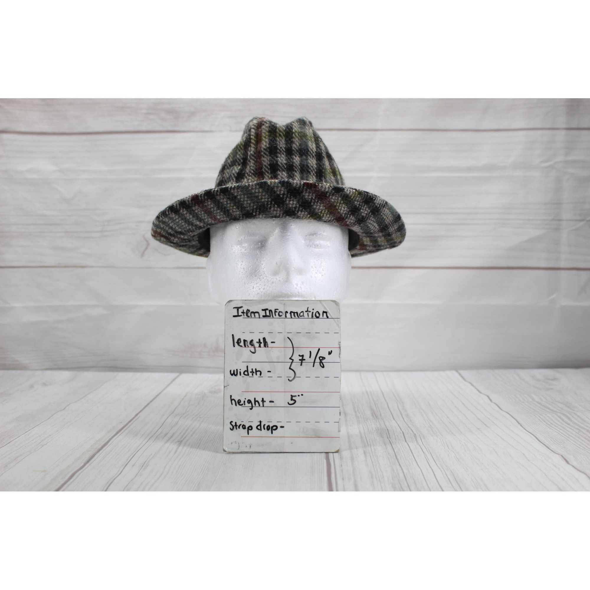 L.L. Bean × Vintage Vtg LL Bean Multi Houndstooth Fedora Lined Hat Size ONE SIZE - 8 Thumbnail