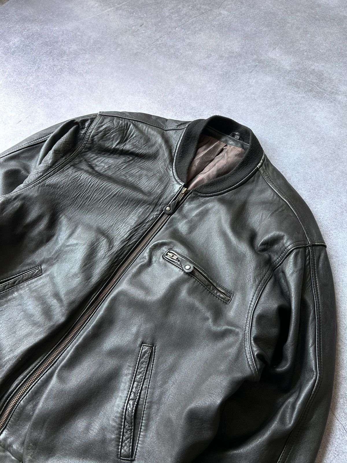 Genuine Leather Vintage Bomber Echtes Leather jacket mens y2k rare Size US XL / EU 56 / 4 - 3 Thumbnail