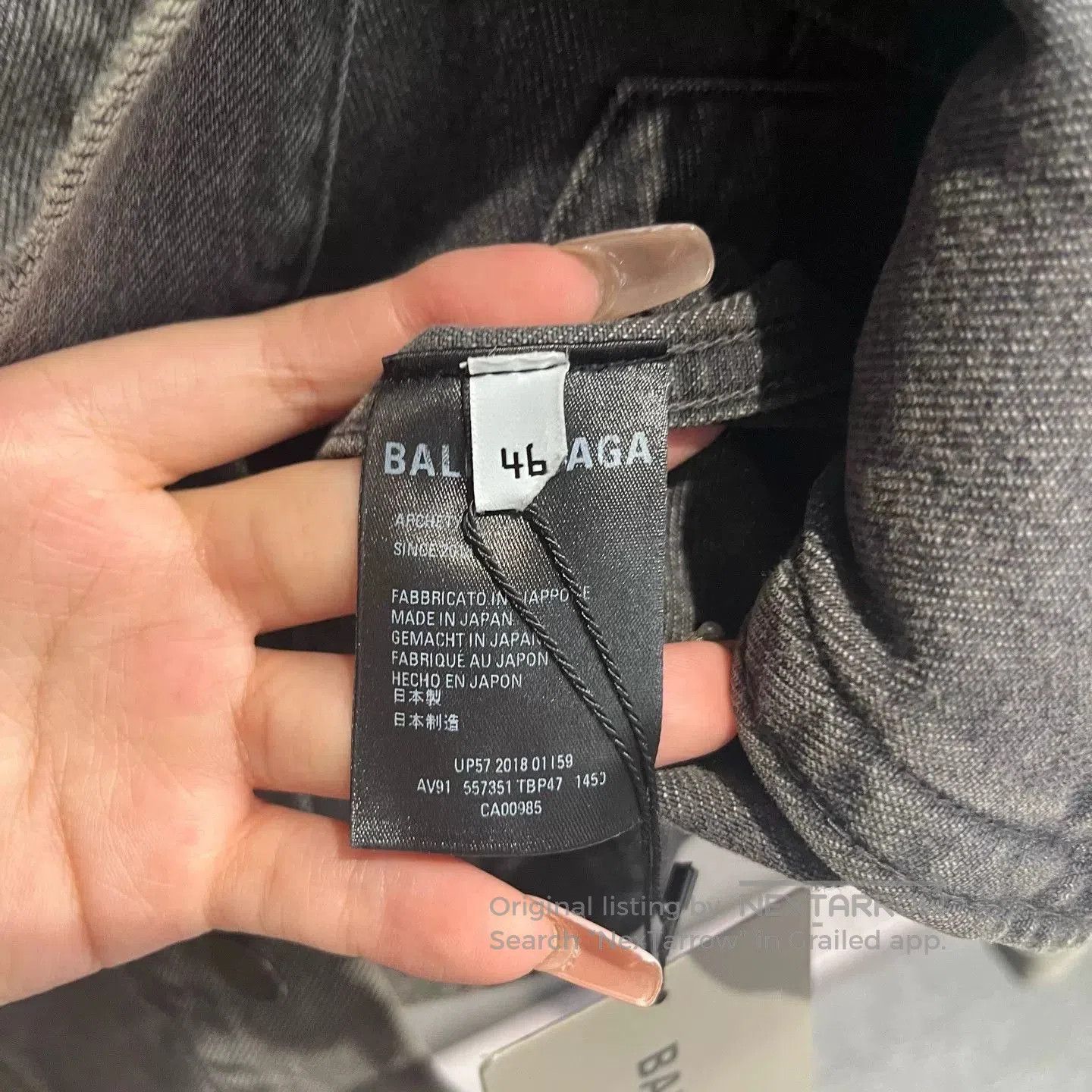 Balenciaga Balenciaga Grey Logo Denim Jacket. Size US M / EU 48-50 / 2 - 3 Thumbnail