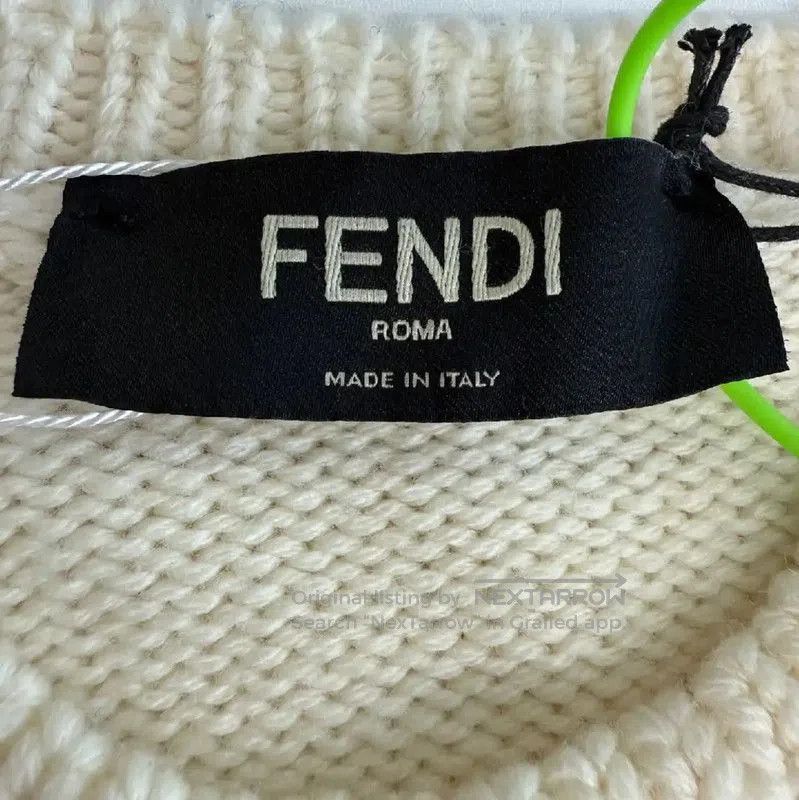 Fendi Fendi White Wool Women’s Knitted Sweater . Size XXL / US 16-18 / IT 52-54 - 3 Thumbnail