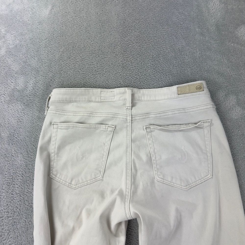 AG Adriano Goldschmied Ag Adriano Goldschmied Skinny Mid Rise Cigarette White Pant Size 27" / US 4 / IT 40 - 3 Thumbnail