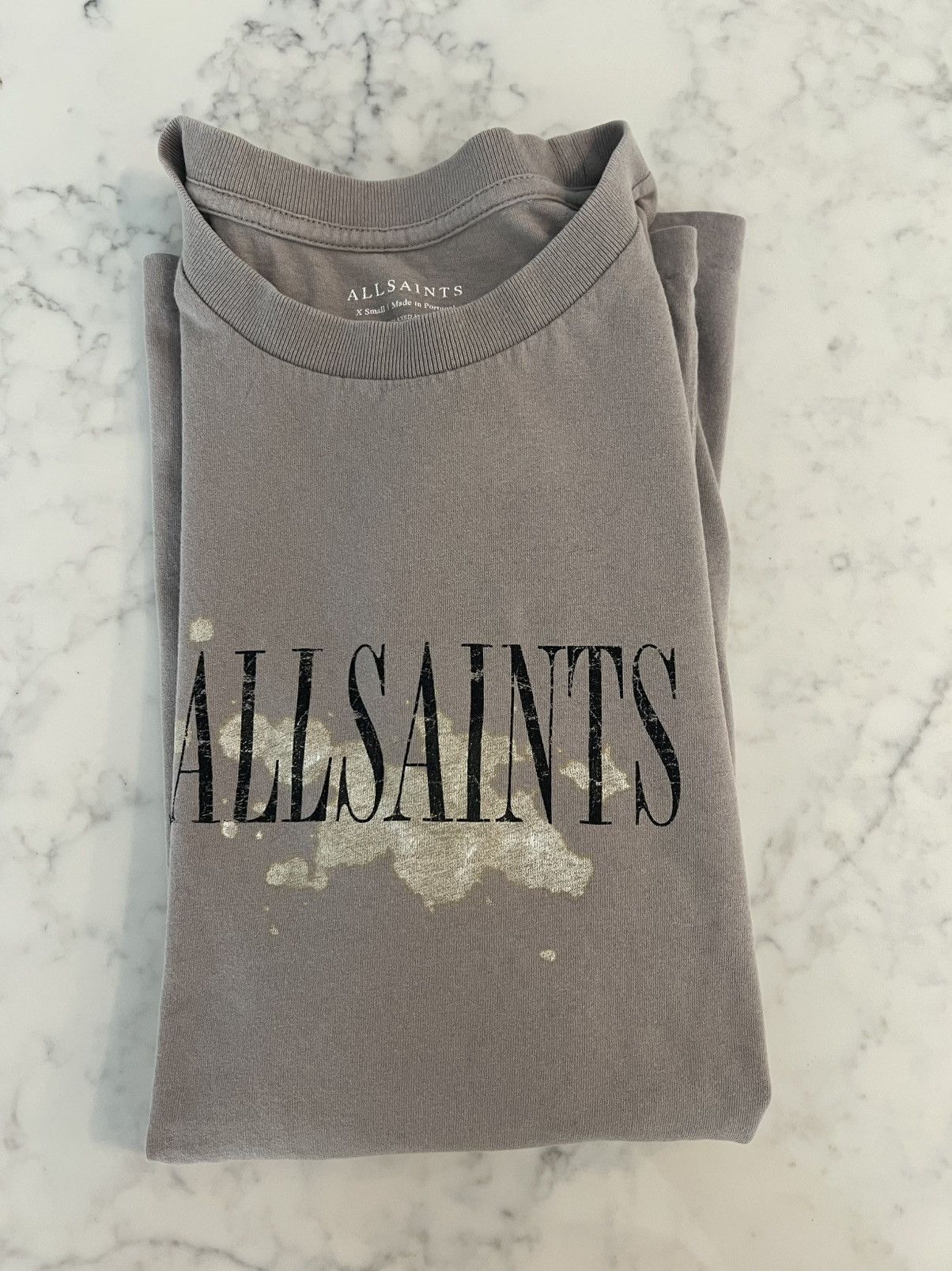 Allsaints All Saints Splatter Tee Shirt Short Sleeve XS 100% Cotton Size US XS / EU 42 / 0 - 1 Thumbnail