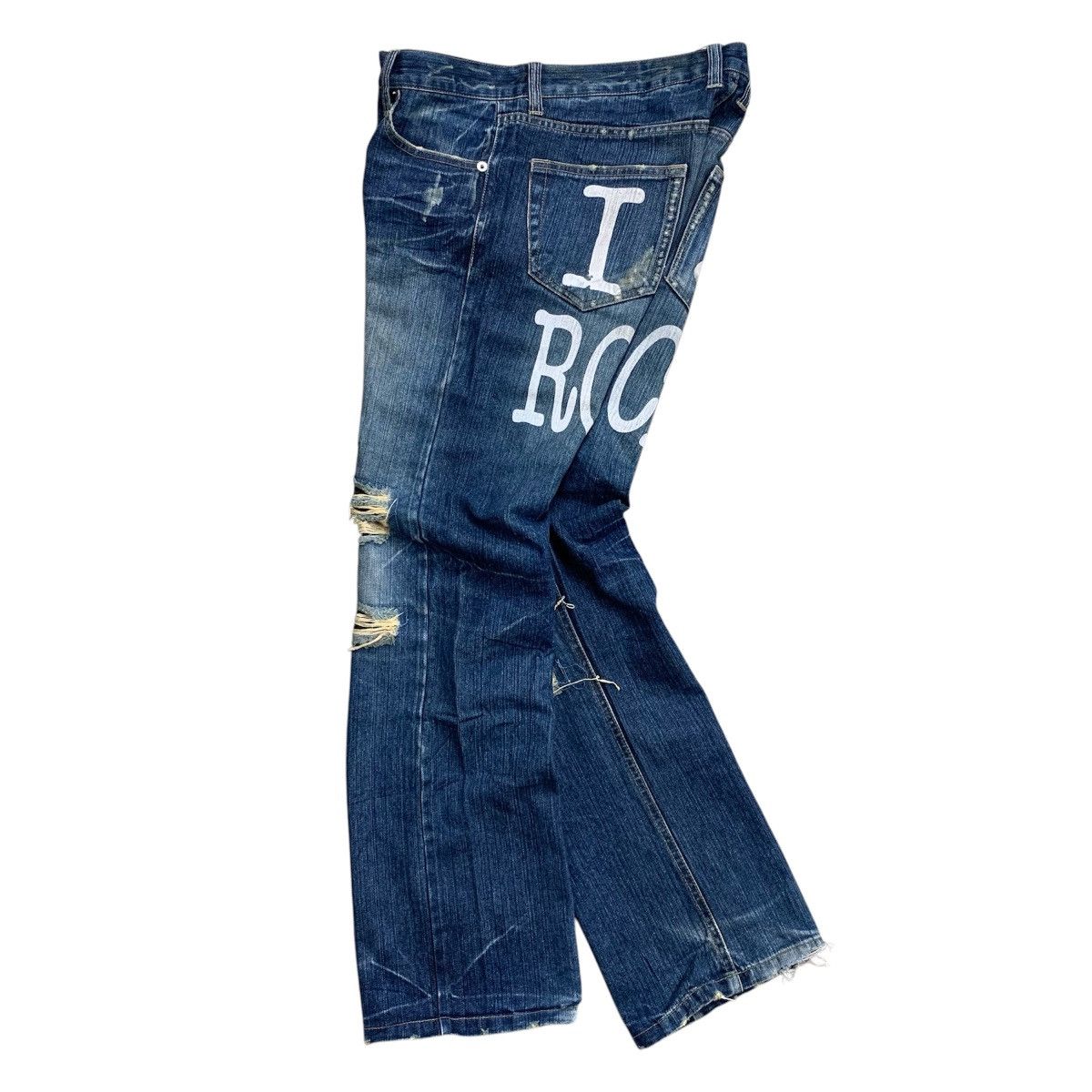 If Six Was Nine 2000’s Limited Skull Distressed Denim Pants Size US 35 - 16 Thumbnail