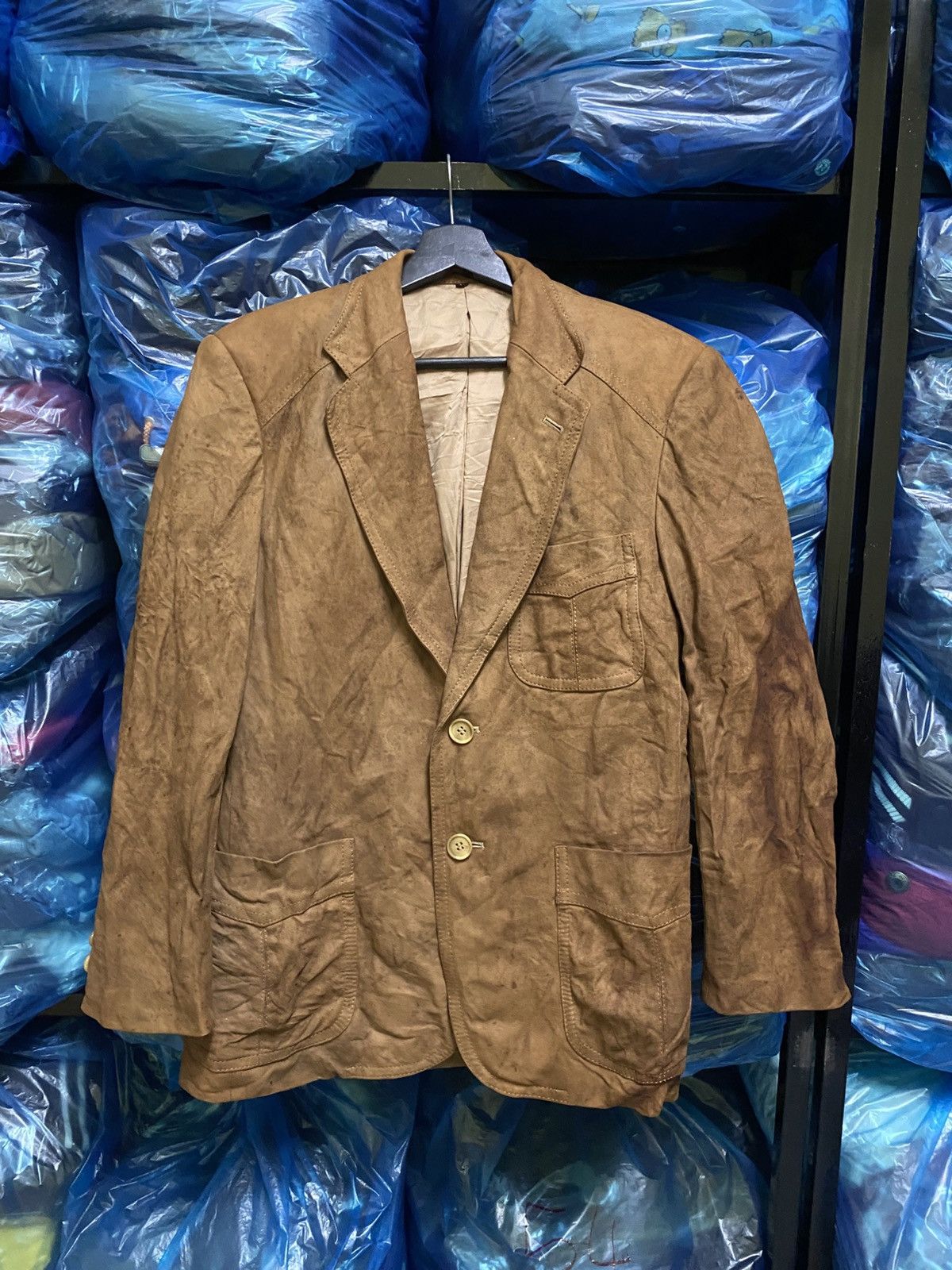 Vintage Vintage Colandy Brown Leather Soft Lambskin Sports Coat Size US M / EU 48-50 / 2 - 1 Thumbnail