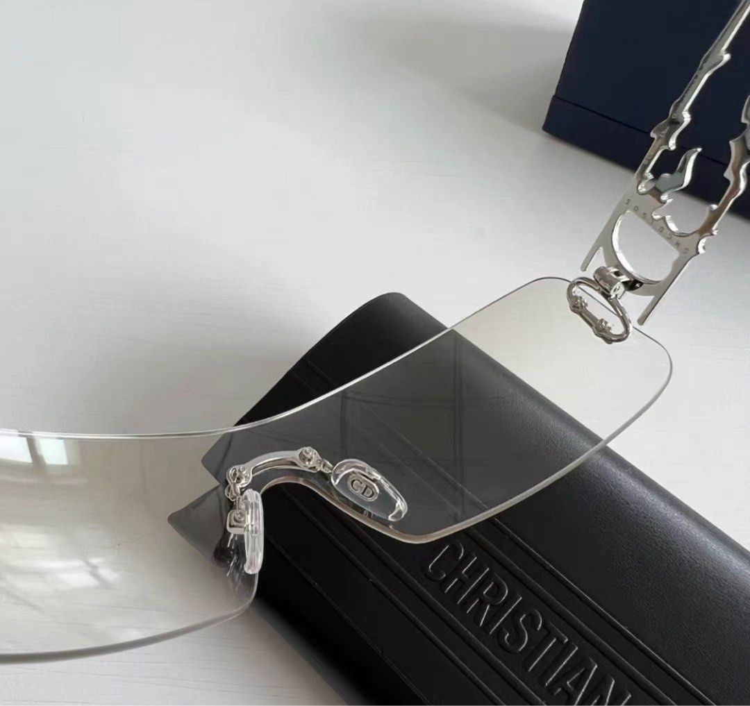 image of Dior Y2K Rimless Glasses in Silver, Women's