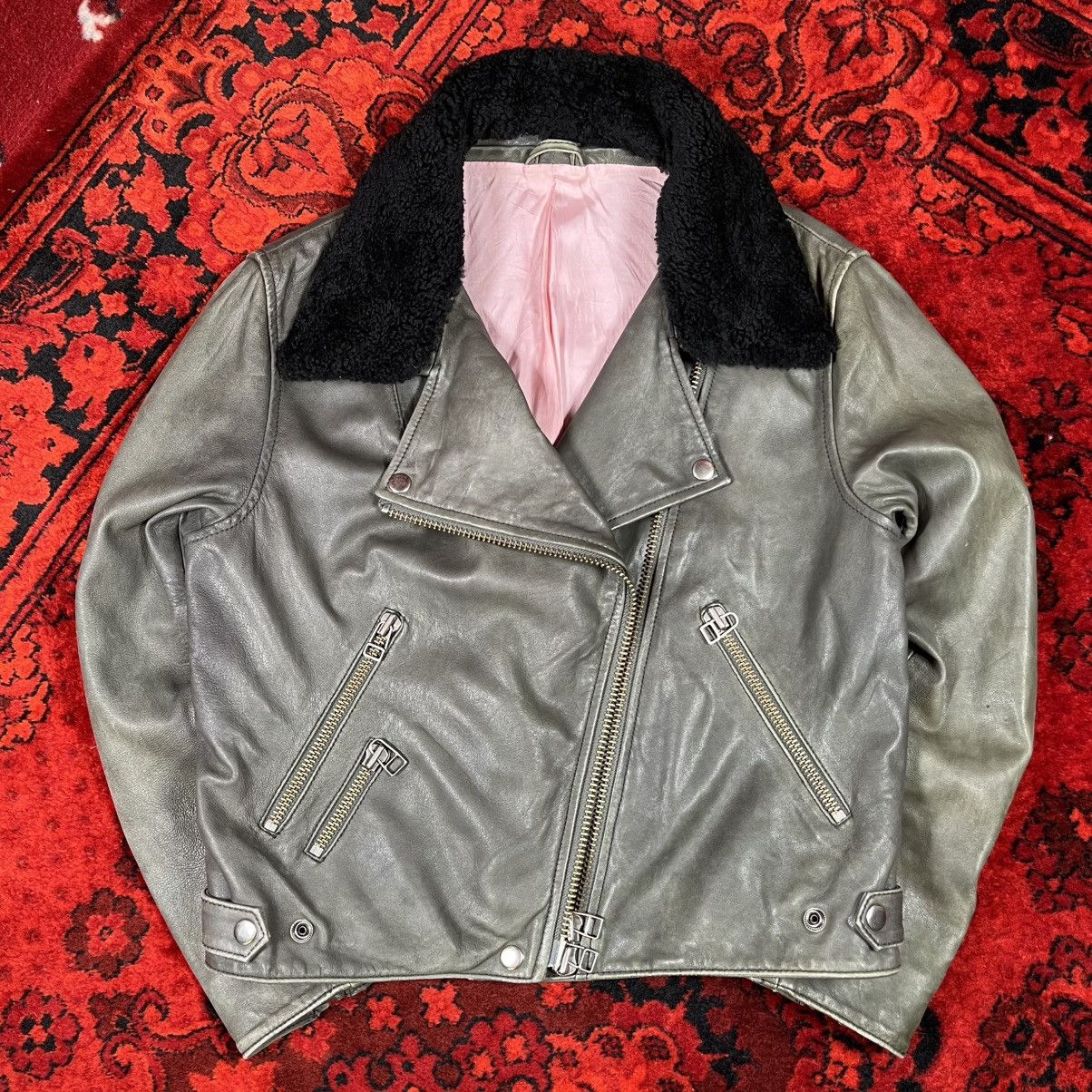 Acne Studios Acne Studios Rita Aviator leather jacket with fur collar Size M / US 6-8 / IT 42-44 - 2 Thumbnail