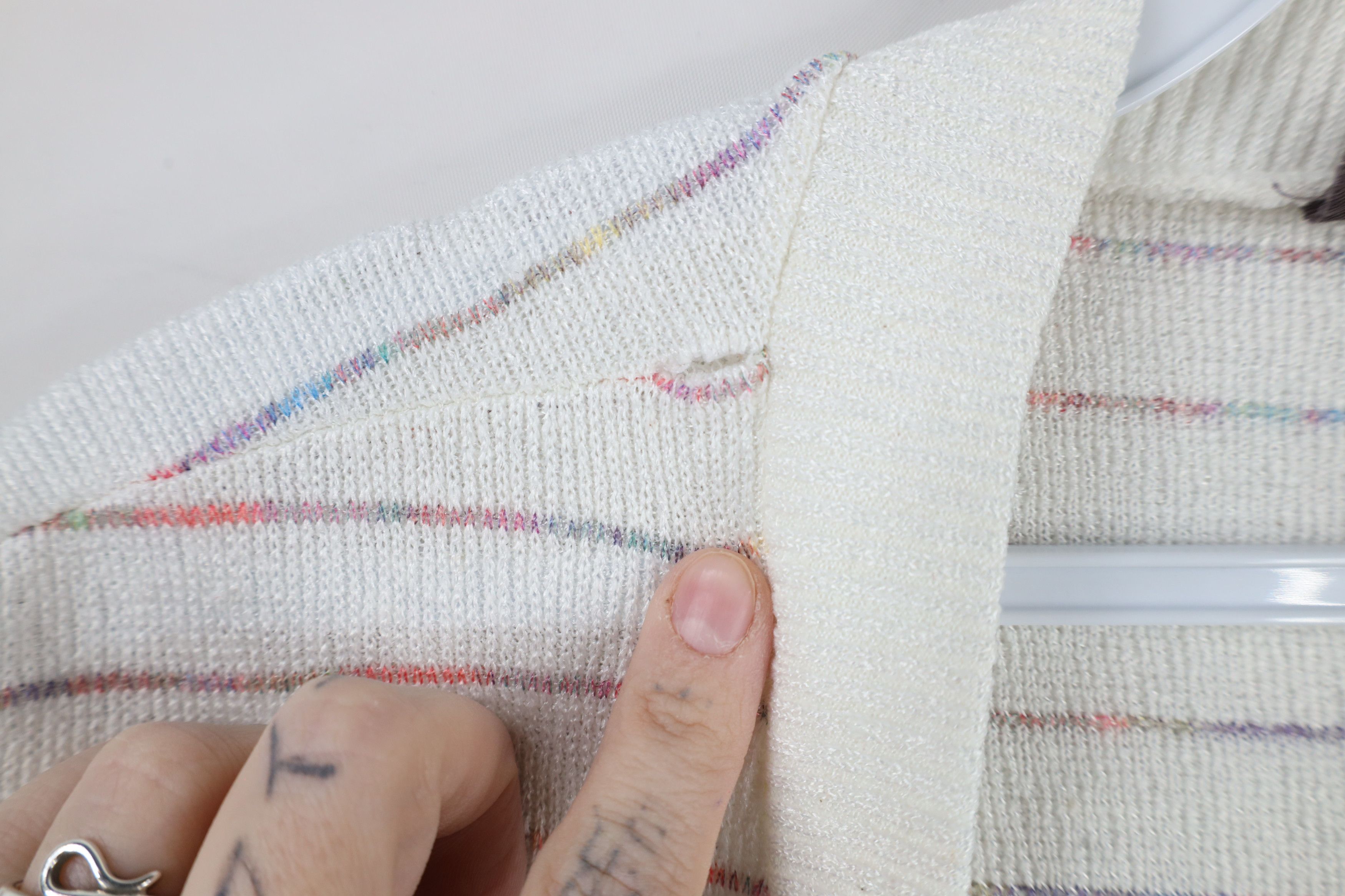 Vintage Vintage 80s 90s Streetwear Rainbow Striped Knit Sweater Vest Size S / US 4 / IT 40 - 5 Thumbnail