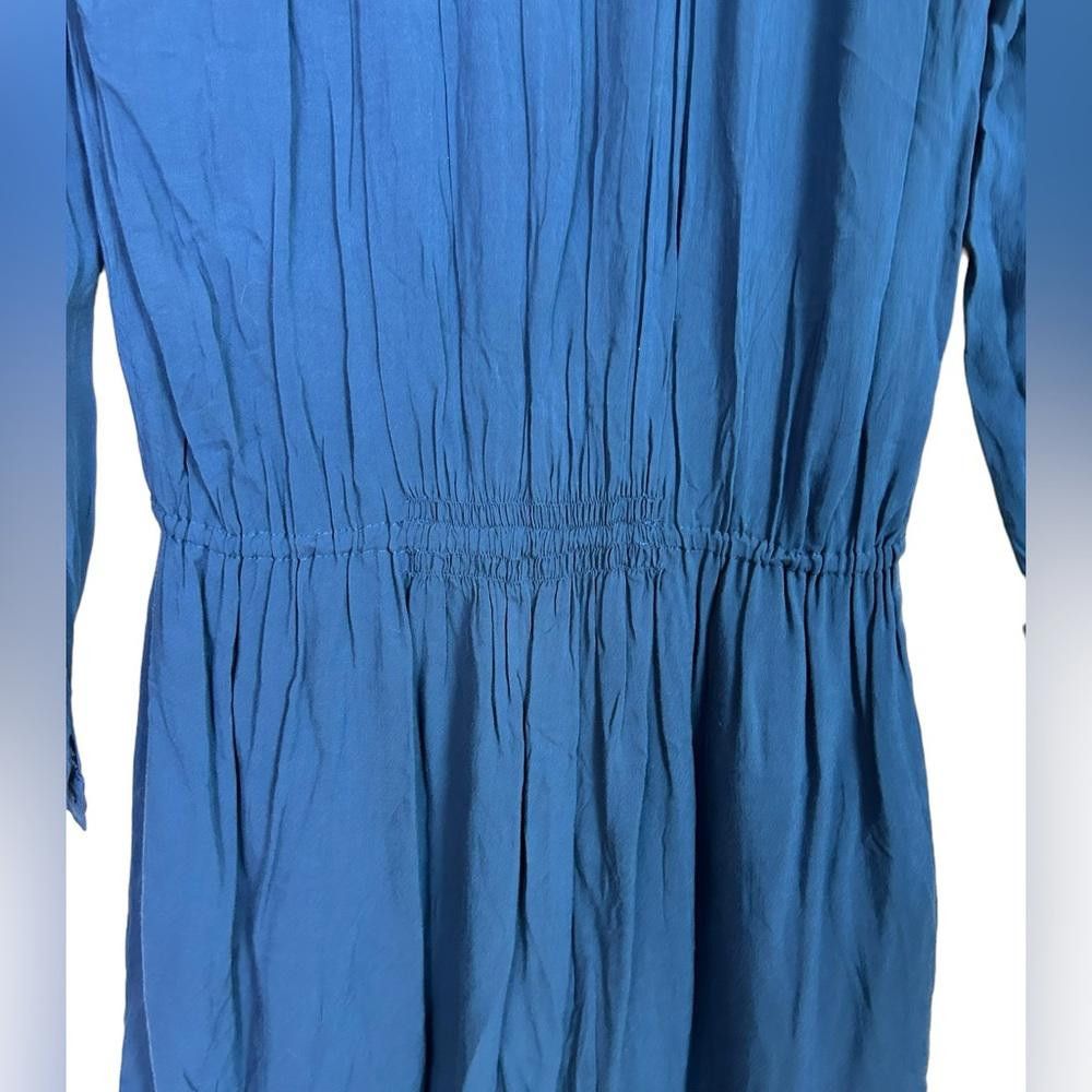 Vince Vince. I Shirred Long Sleeve Sheer Dress Blue XS Size XS / US 0-2 / IT 36-38 - 5 Thumbnail