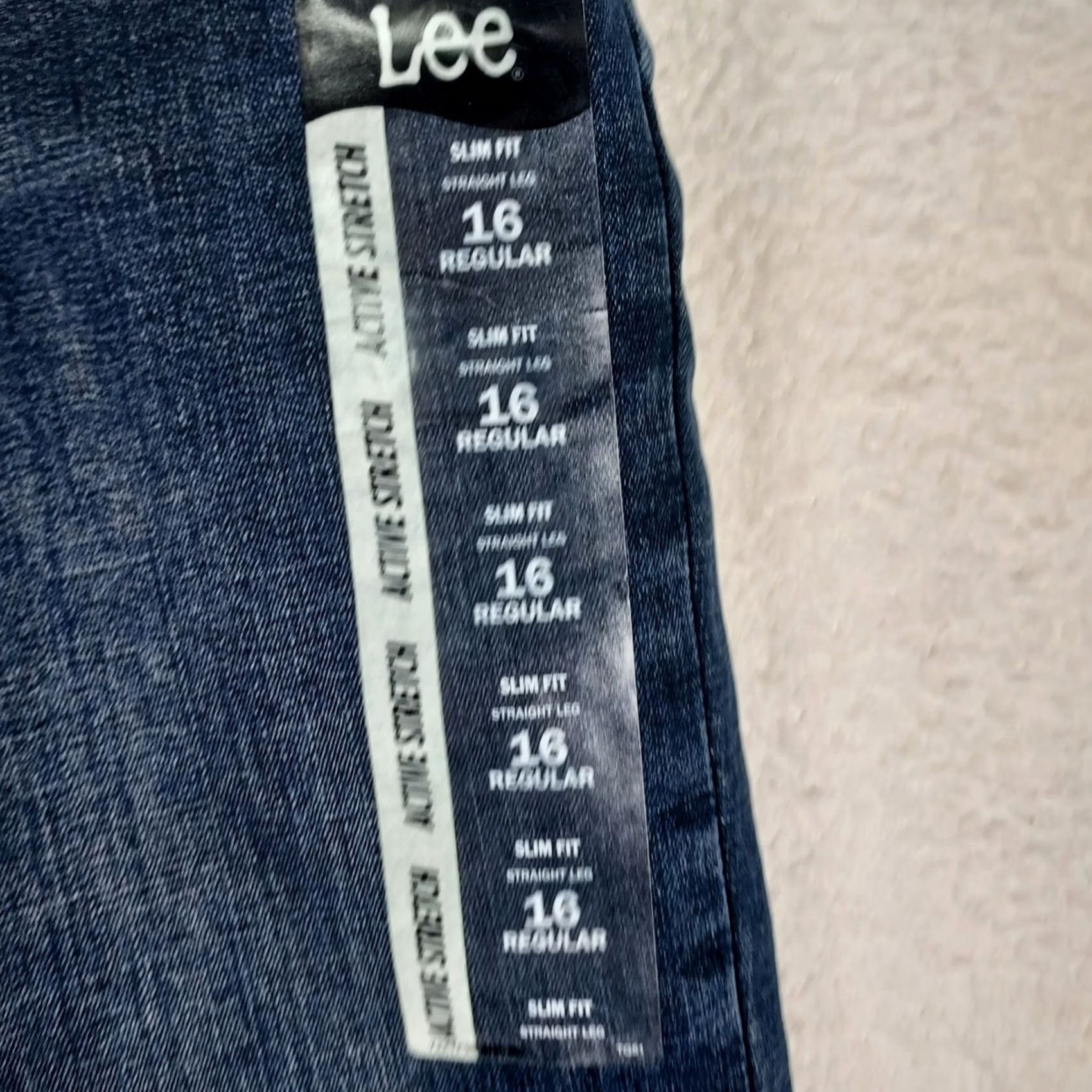 Lee Lee X Treme Comfort Jeans Womens 16 Slim Straight Active Stretch NWT Blue Denim 5-Pocket Regular Button Womens Jeans Closeout NWT Size 38" / US 16 / IT 52 - 5 Thumbnail
