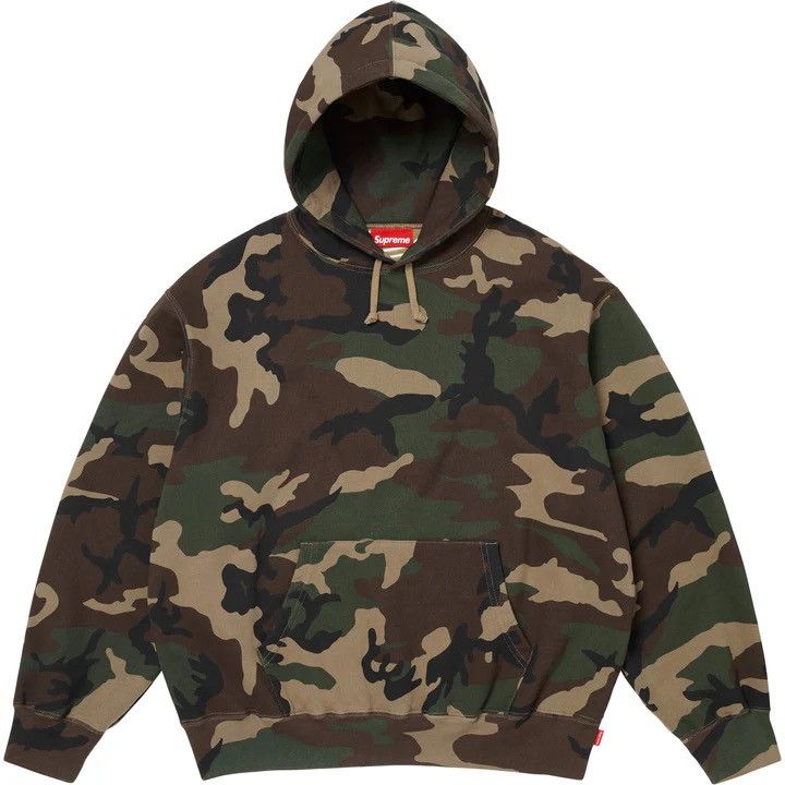 Supreme Satin Appliqué Hooded Sweatshirt Camo Size US L / EU 52-54 / 3 - 2 Thumbnail