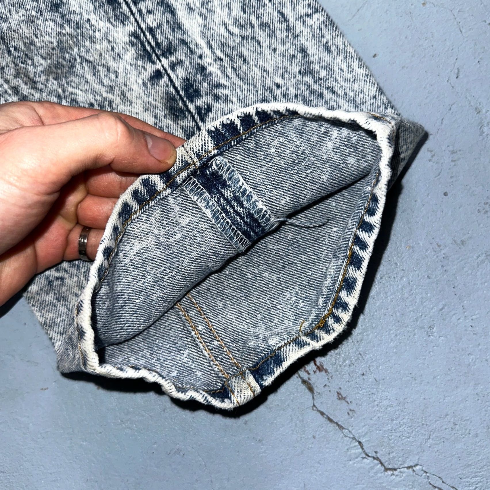 Levi's Levi's 501 Vintage 80s USA Straight Leg Jeans Blue Acid Wash 32x34 31x33 Act 31x33 Size US 32 / EU 48 - 4 Thumbnail