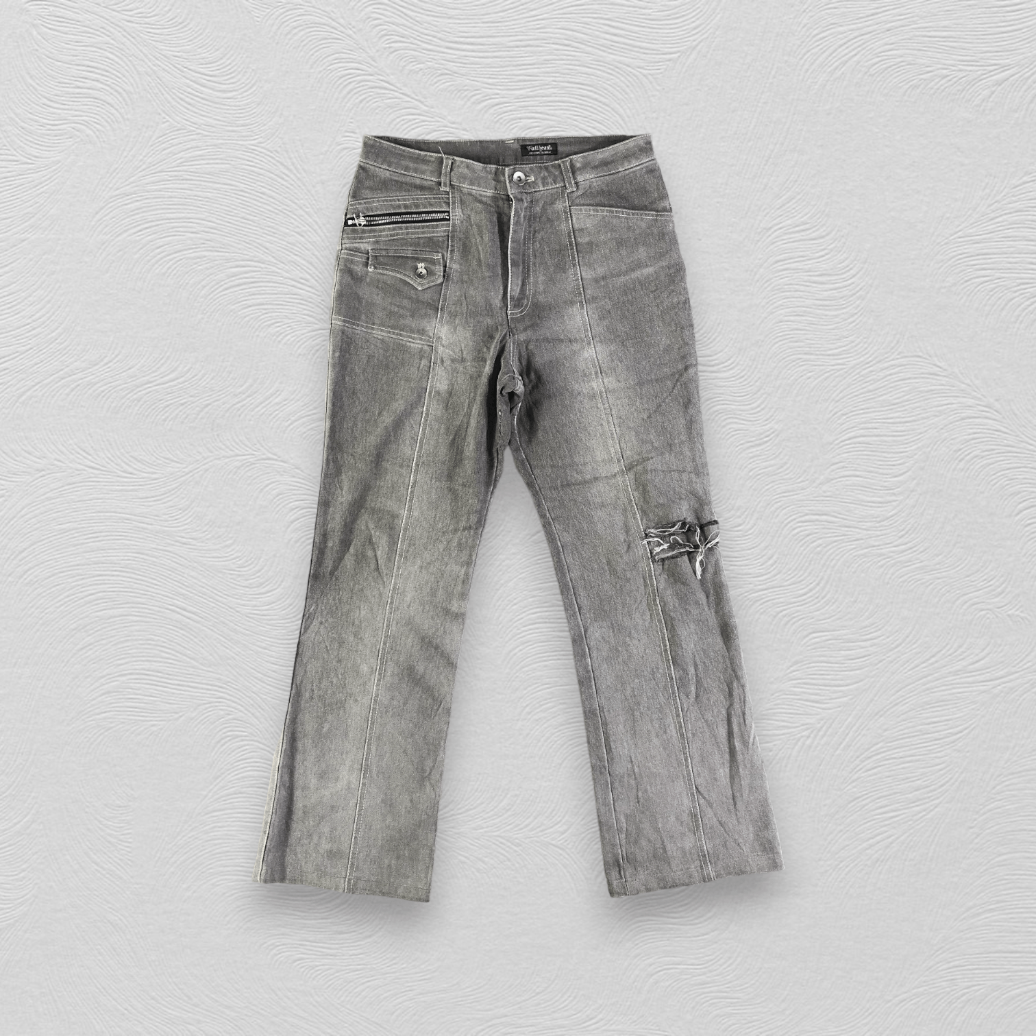 image of Vintage Japanese Fullheart Jeans Faded Gray Denim Kj3055 in Grey, Men's (Size 28)