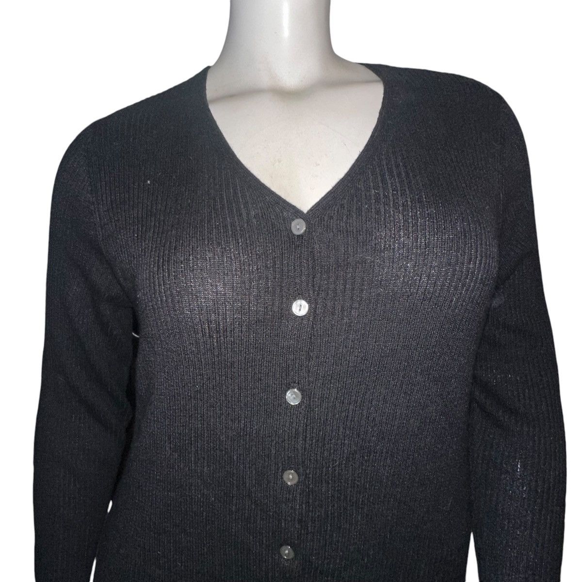 Lord & Taylor Lord & Taylor ribbed V neck buttoned duster cardigan Size XXL / US 16-18 / IT 52-54 - 3 Thumbnail
