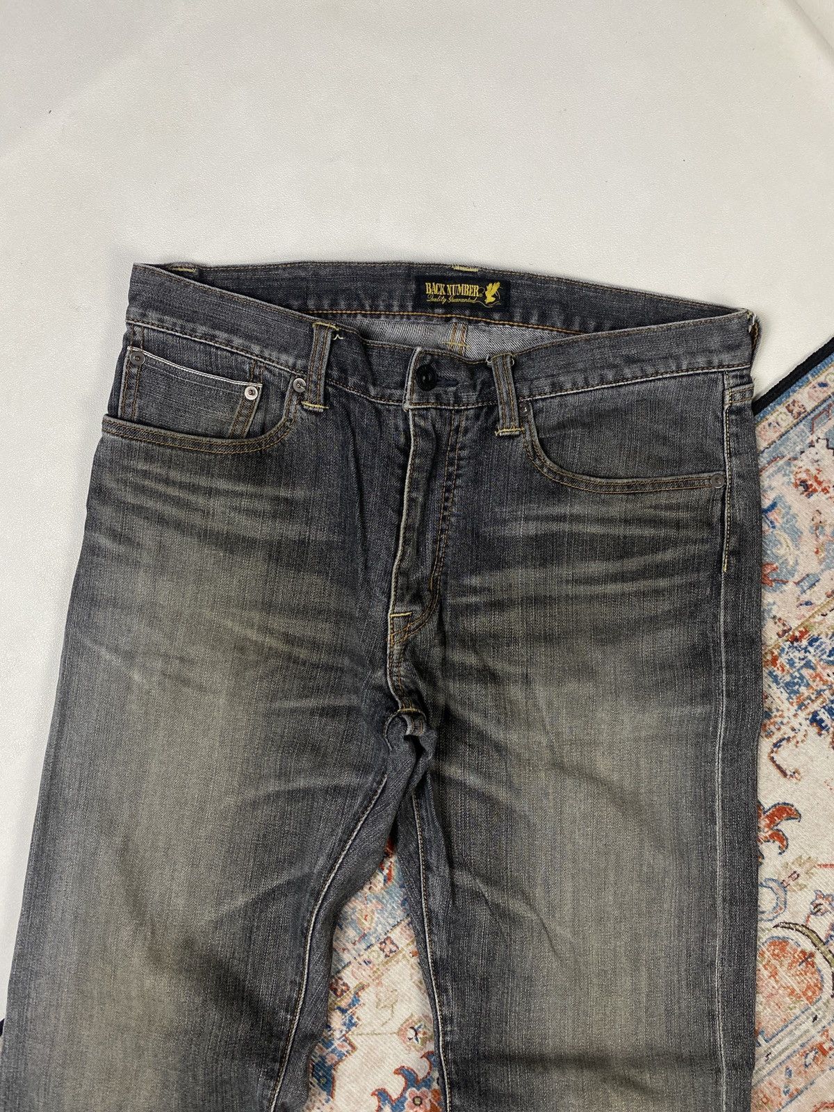 Japanese Brand × Vintage Longpants Selvedge BackNumber Grey Size US 33 - 5 Thumbnail