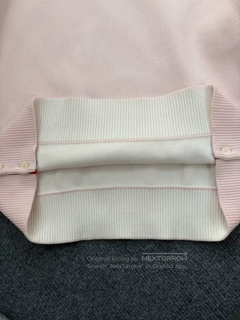 Thom Browne Thom Browne Pink Matchstick Men Sweatshirt Size US L / EU 52-54 / 3 - 4 Thumbnail