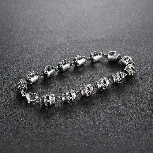 Jewelry × Vintage Vintage Skull Beaded Bracelet Size ONE SIZE - 3 Thumbnail