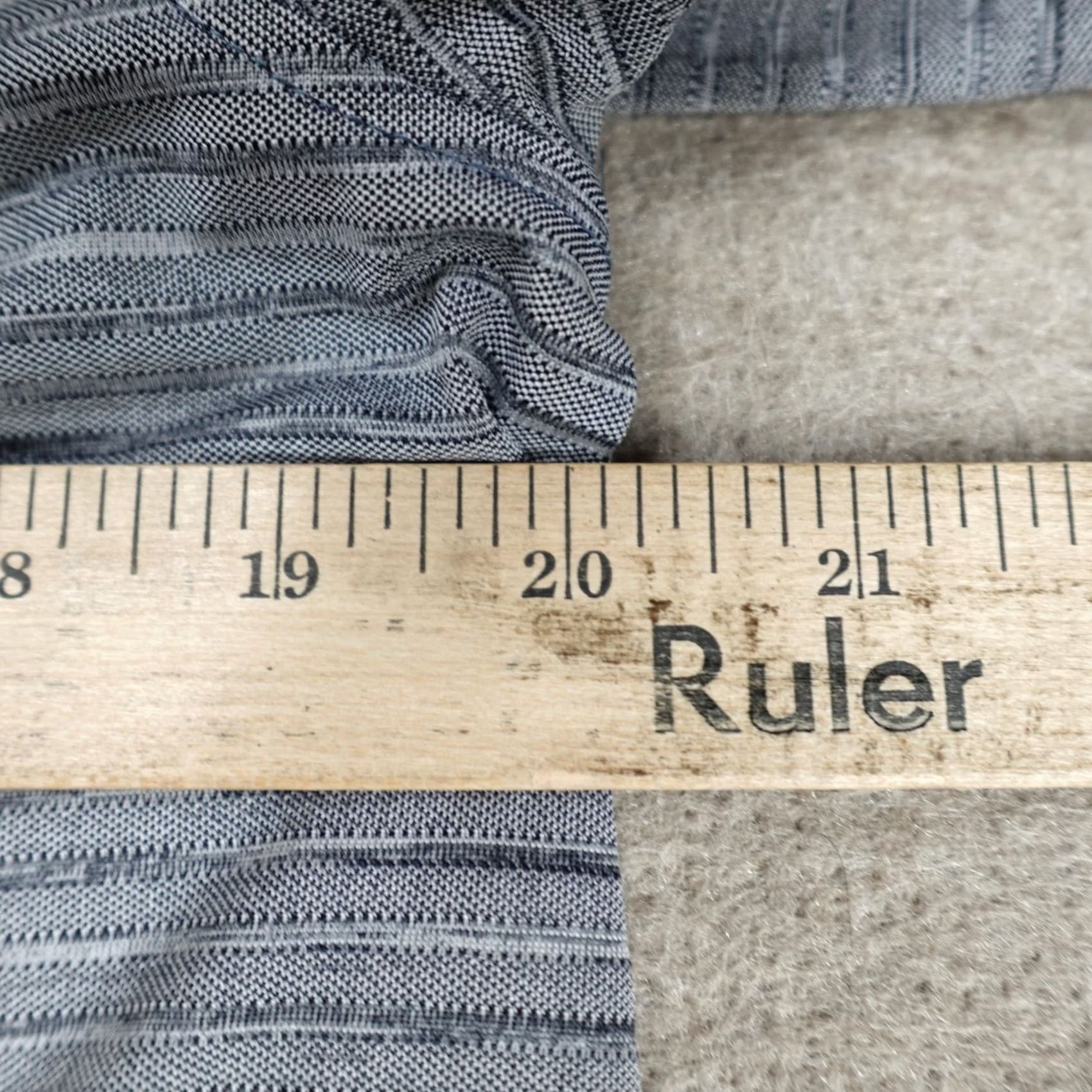 Vintage Bearbottom Mens Shirt Medium Gray Striped Performance T-Shirt Short Sleeve Crew Neck Athletic Fit Logo Size US M / EU 48-50 / 2 - 5 Thumbnail