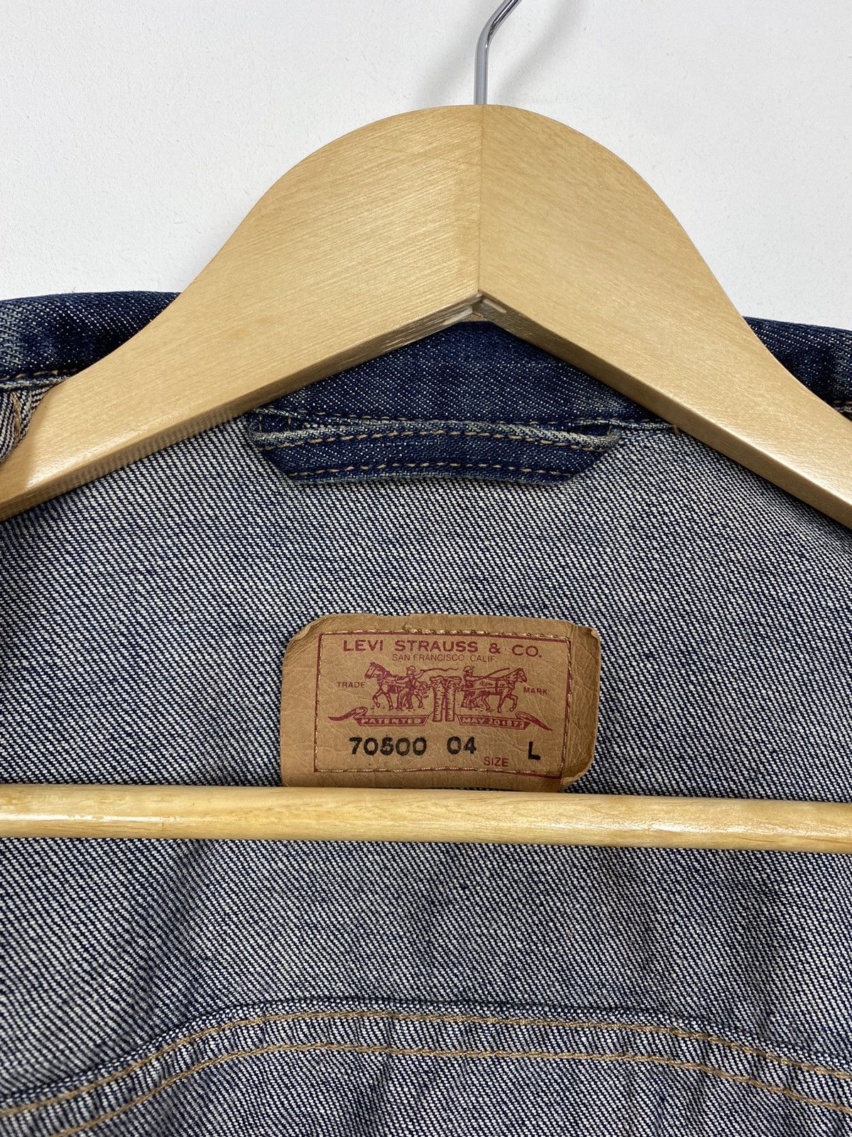 Levi's Vintage Levi’s Navy Blue Denim Jacket Buttons 90’s USA Size L / US 10 / IT 46 - 8 Thumbnail
