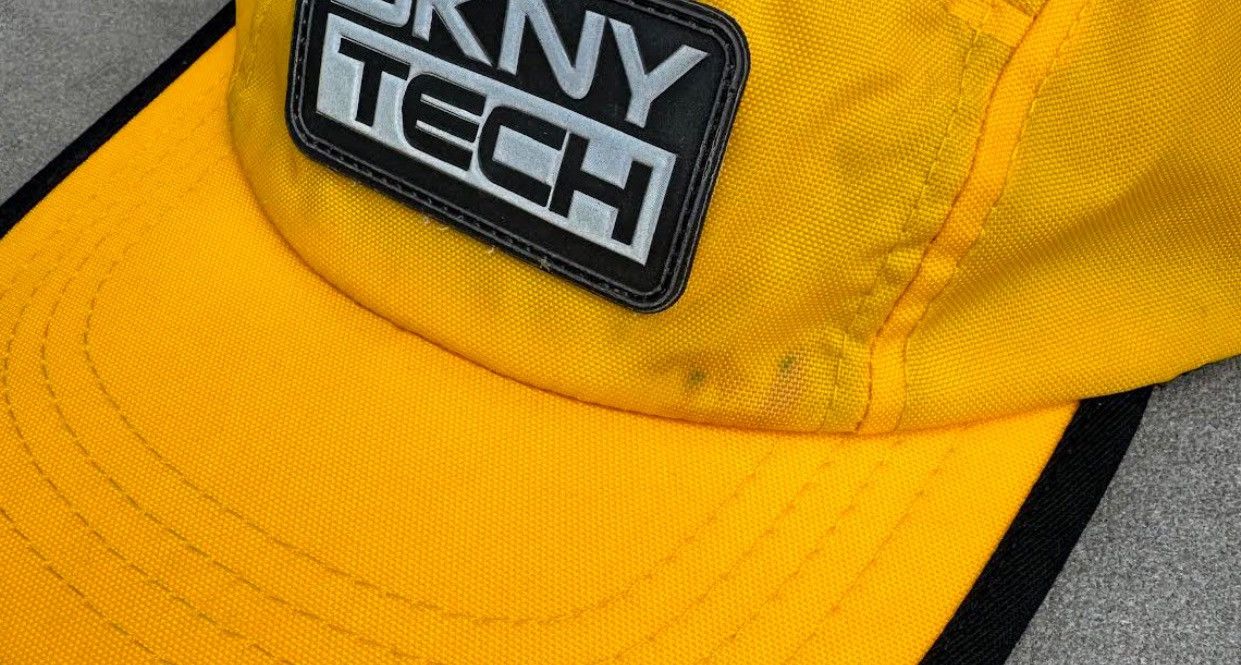DKNY Vintage DKNY Tech Yellow Nylon Hat Size ONE SIZE - 2 Thumbnail