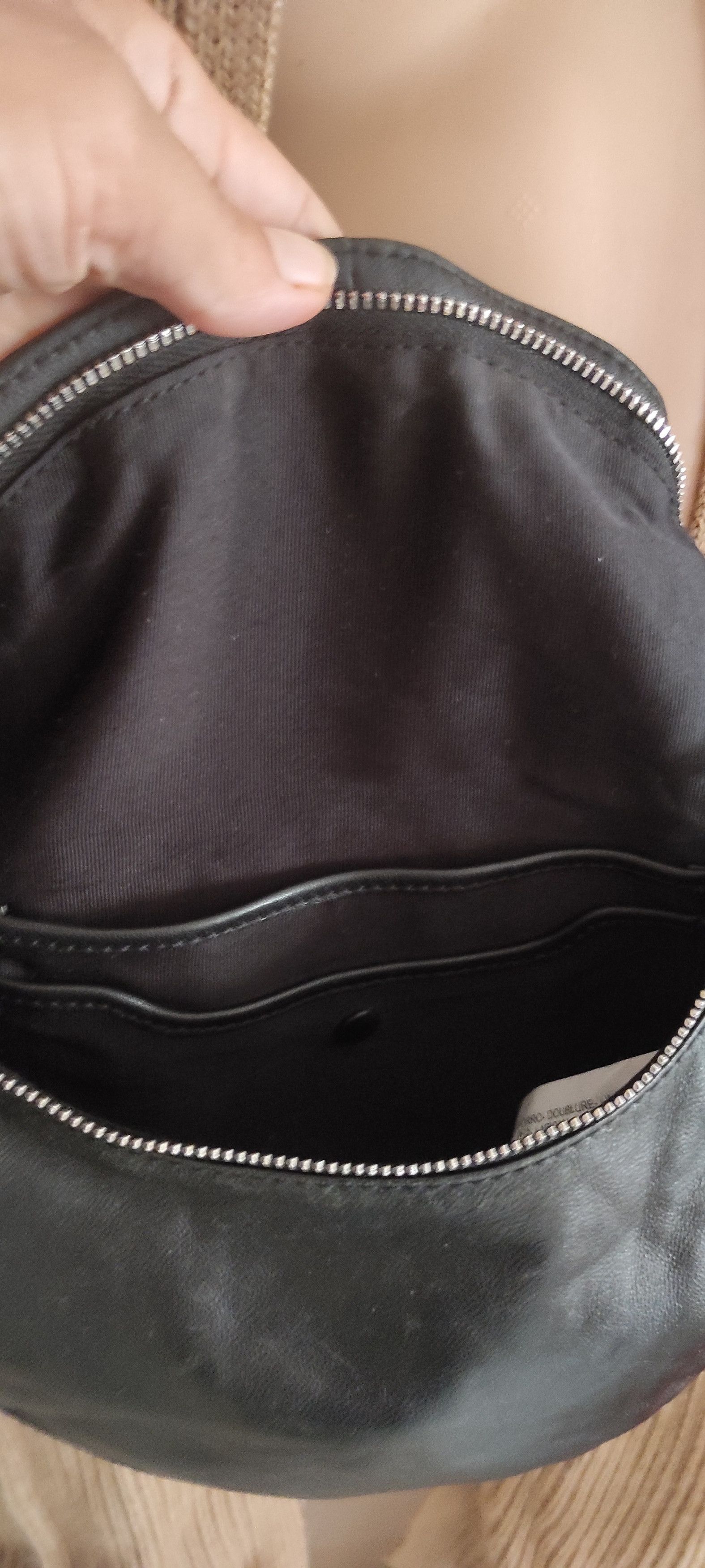 Leather × Zara Zara Sheep Leather Hobo Soft Skin Shoulder Bag Black Size ONE SIZE - 10 Thumbnail