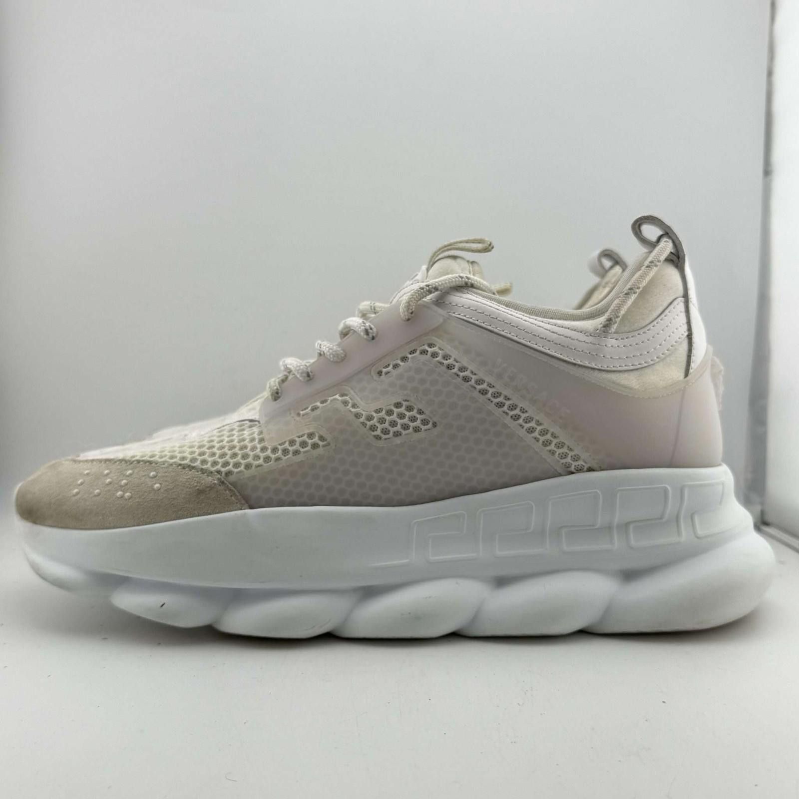 Versace Versace Chain Reaction White Rubber Suede 43.5EU No Insole Size US 10.5 / EU 43-44 - 2 Thumbnail