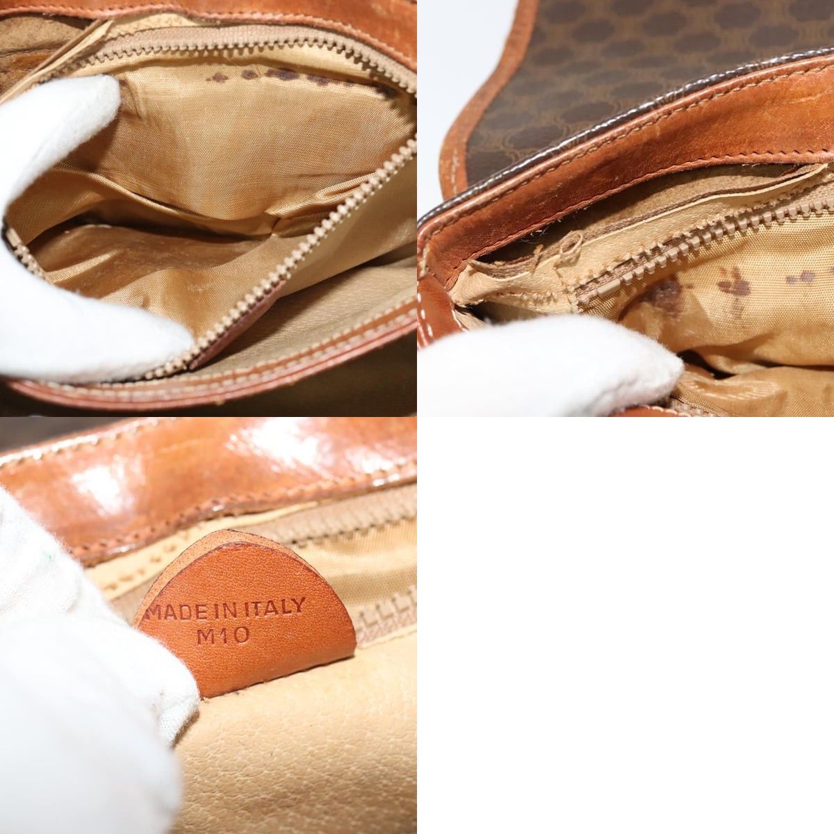 Celine CELINE Macadam Canvas Shoulder Bag Pvc Leather Brown Gold Size ONE SIZE - 13 Thumbnail
