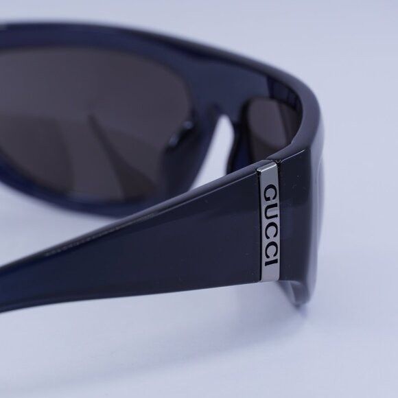Gucci Gucci GG1574S 003 Sunglasses Blue Rectangle Frame, Grey Size ONE SIZE - 5 Thumbnail