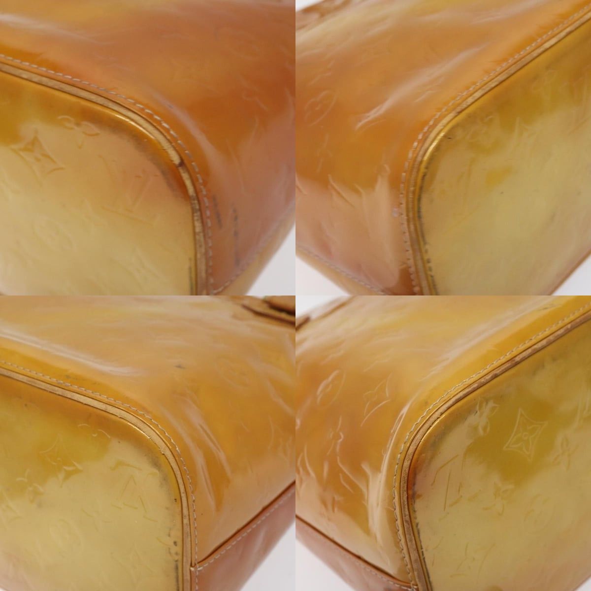 Louis Vuitton LOUIS VUITTON Monogram Vernis Houston Hand Bag Beige M91004 Size ONE SIZE - 10 Thumbnail
