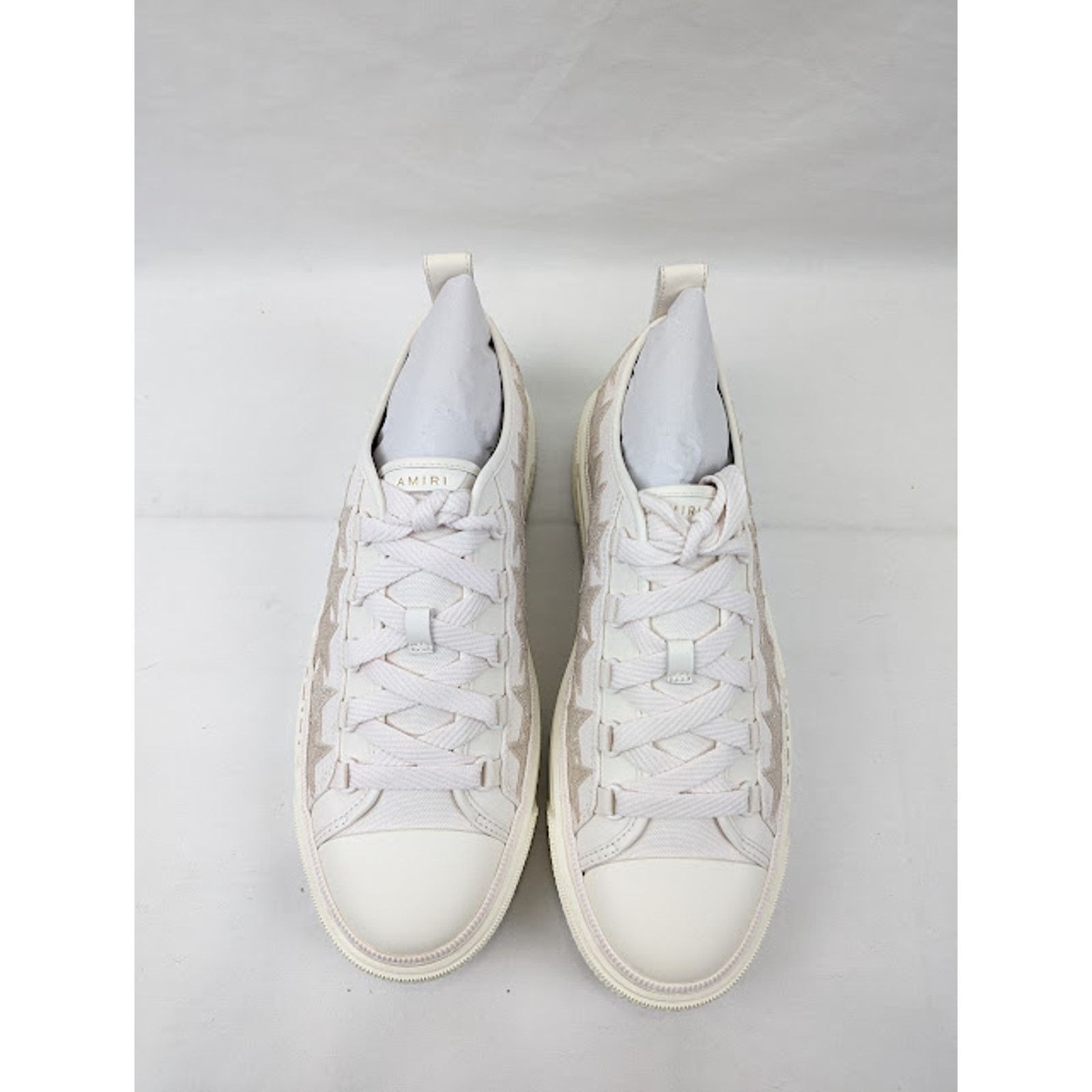 Amiri o1rshd1 Stars Court Low-Top Sneakers in Alabaster Size US 11 / EU 44 - 16 Thumbnail