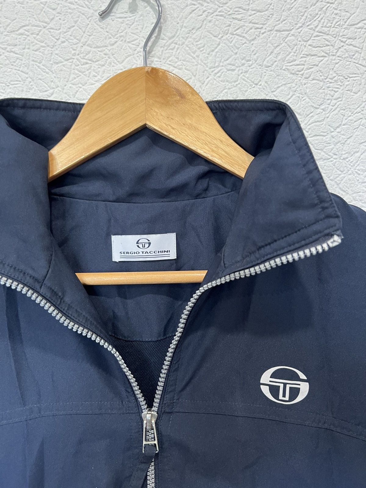 Sergio Tacchini Sergio Tacchini Vintage Blue Track Zip 90s Nylon Top Size US S / EU 44-46 / 1 - 3 Thumbnail