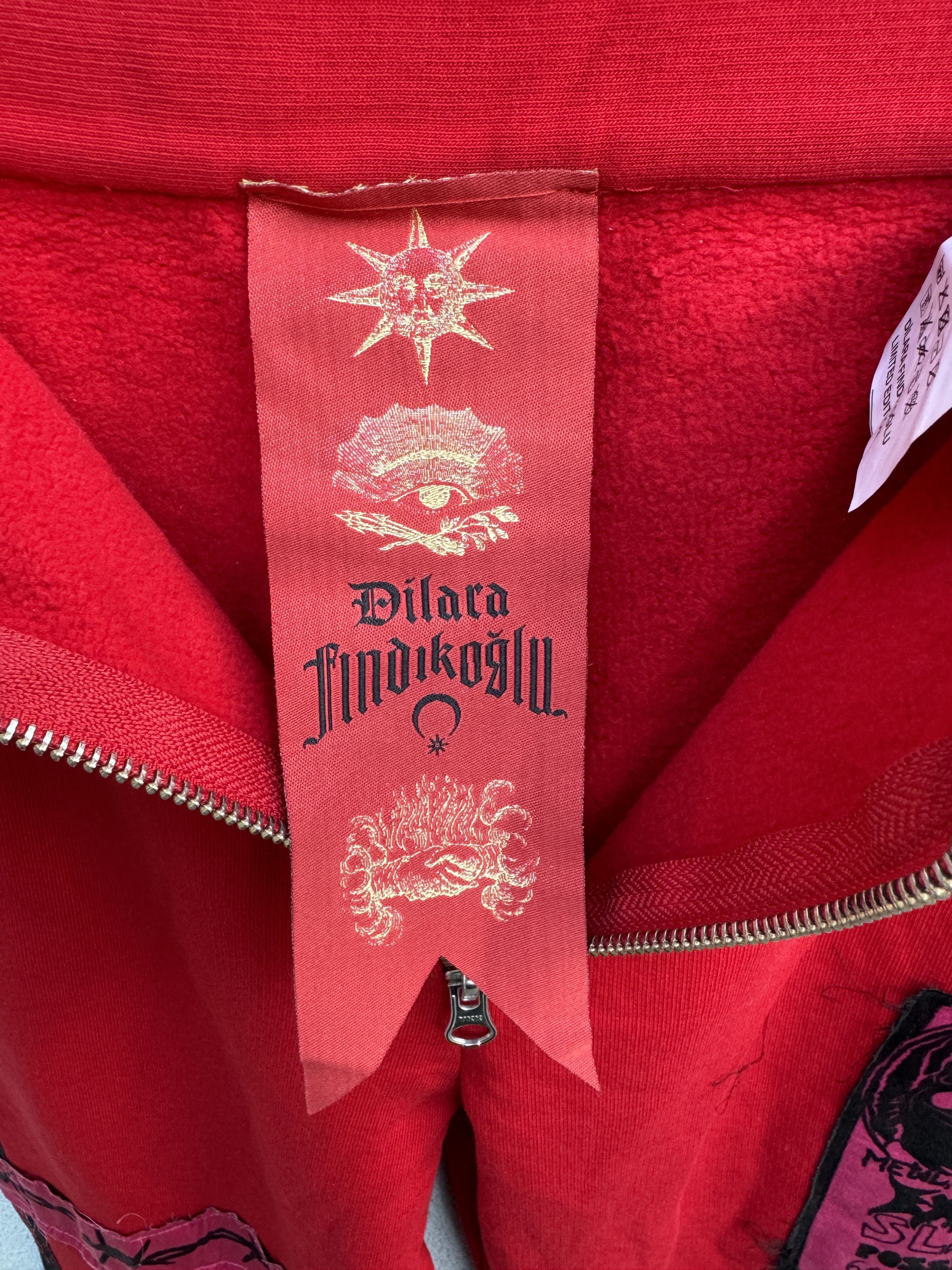 Dilara Findikoglu Dilara Findikoglu Women's Red DARK ANGEL JOGGERS Size 27" / US 4 / IT 40 - 4 Thumbnail