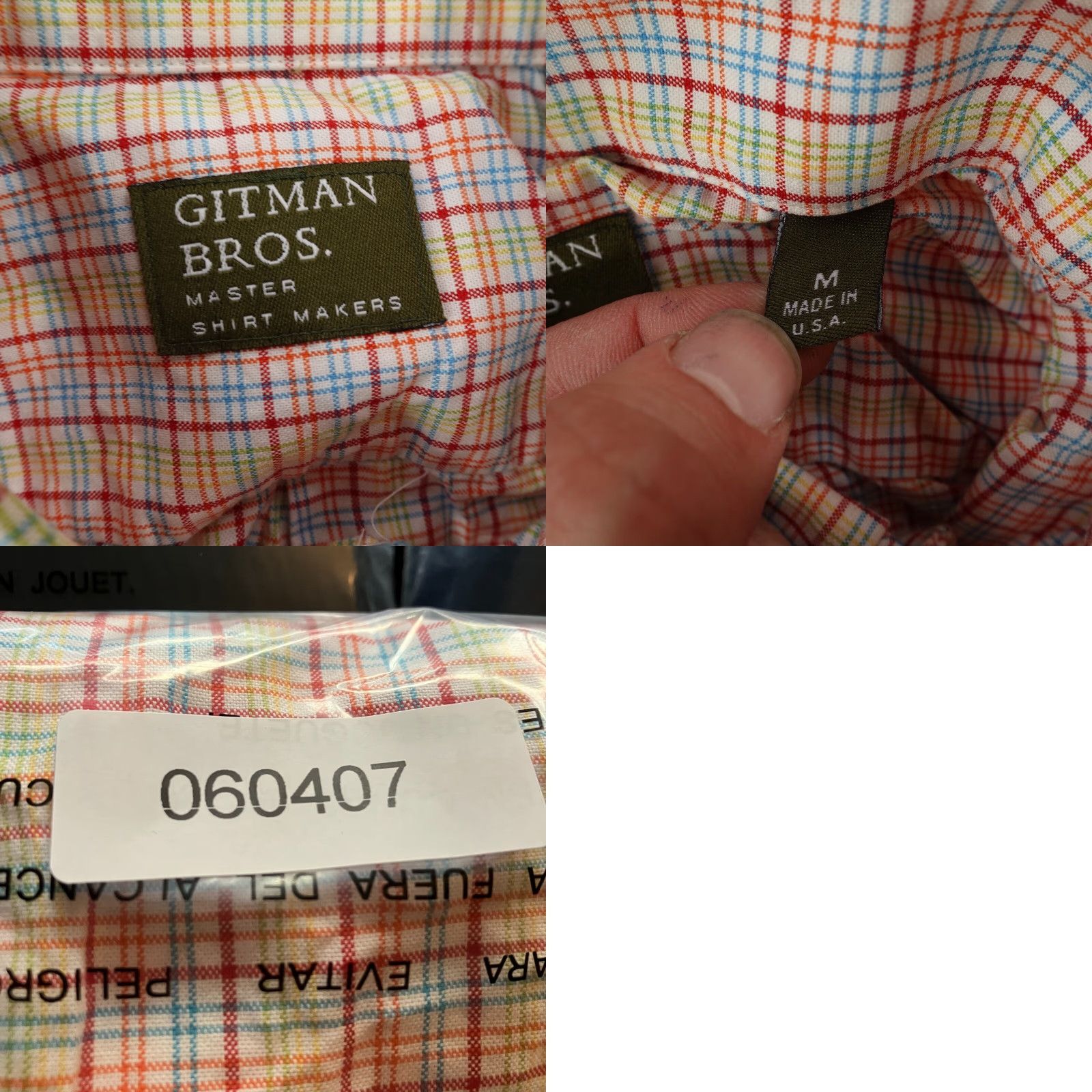 Vintage Gitman Bros Shirt Mens Medium Red Blue Plaid Button Up Western Frontier Made USA Size US M / EU 48-50 / 2 - 8 Thumbnail