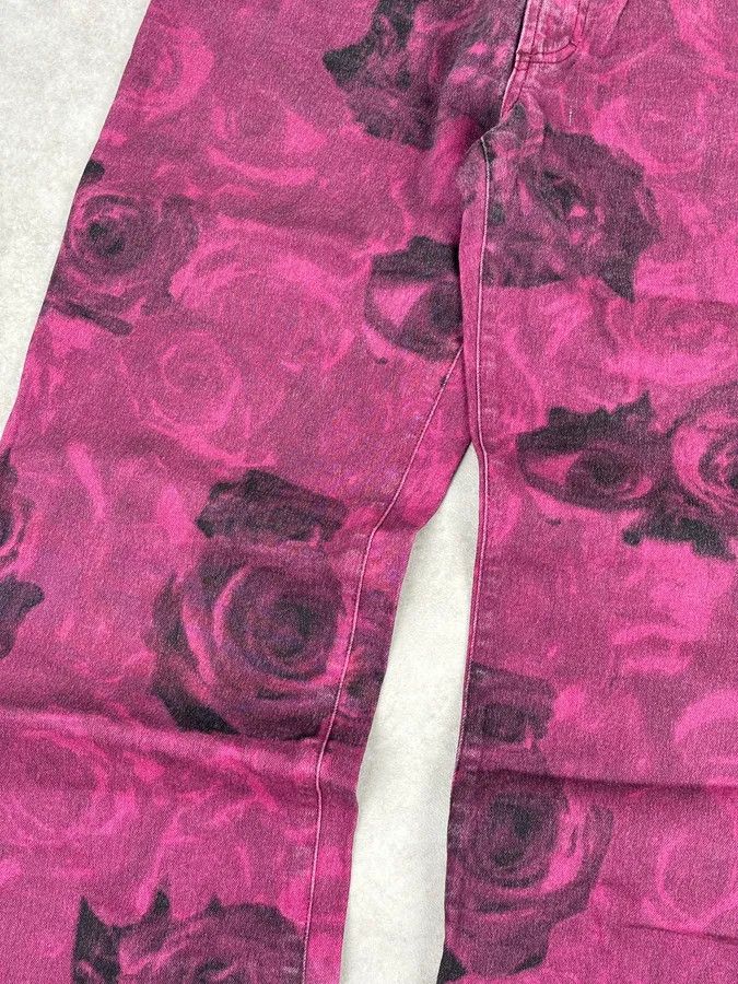 Just Cavalli 2000s Roberto Cavalli Purple Blossum Floral Pants Size US 32 / EU 48 - 10 Thumbnail