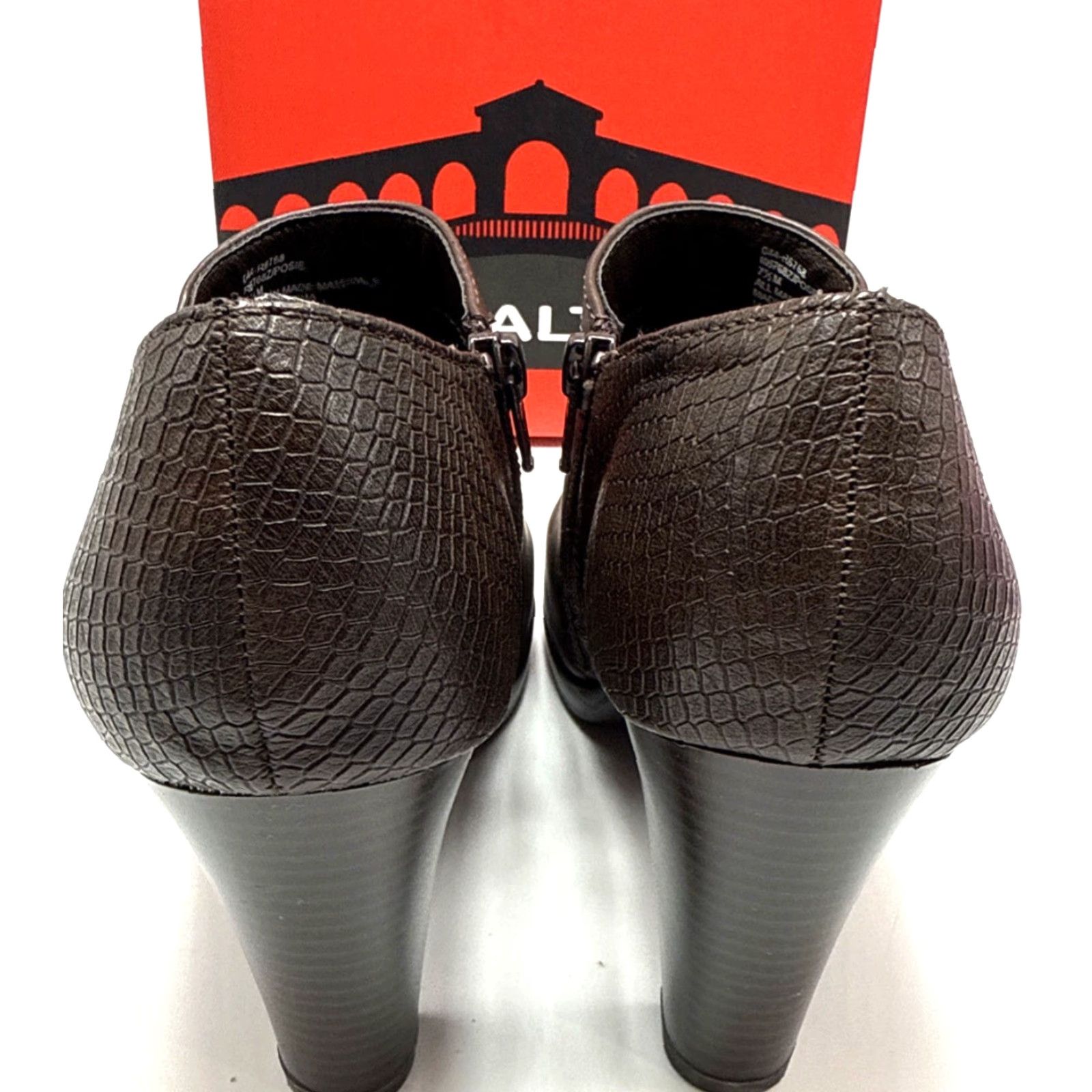 Vintage Rialto Posie Espresso Smooth Womens Size 7.5 M Ankle Boot Zip Heel Size US 8 / IT 38 - 4 Thumbnail