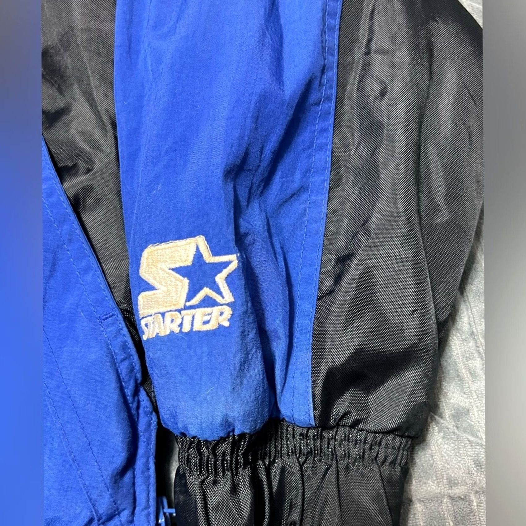 Starter VINTAGE Starter New York Giants Half Zip Jacket Proline MEDIUM NFL Football Jacket Mens Blue Size US M / EU 48-50 / 2 - 6 Thumbnail