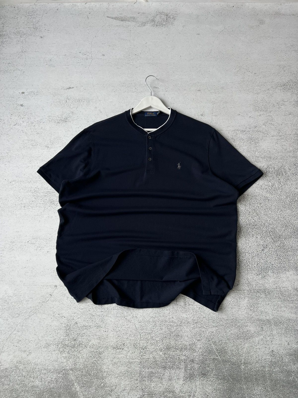 Polo Ralph Lauren POLO Ralph Lauren Henley T-Shirt Navy Blue Short Sleeve Tee Size US XL / EU 56 / 4 - 2 Thumbnail