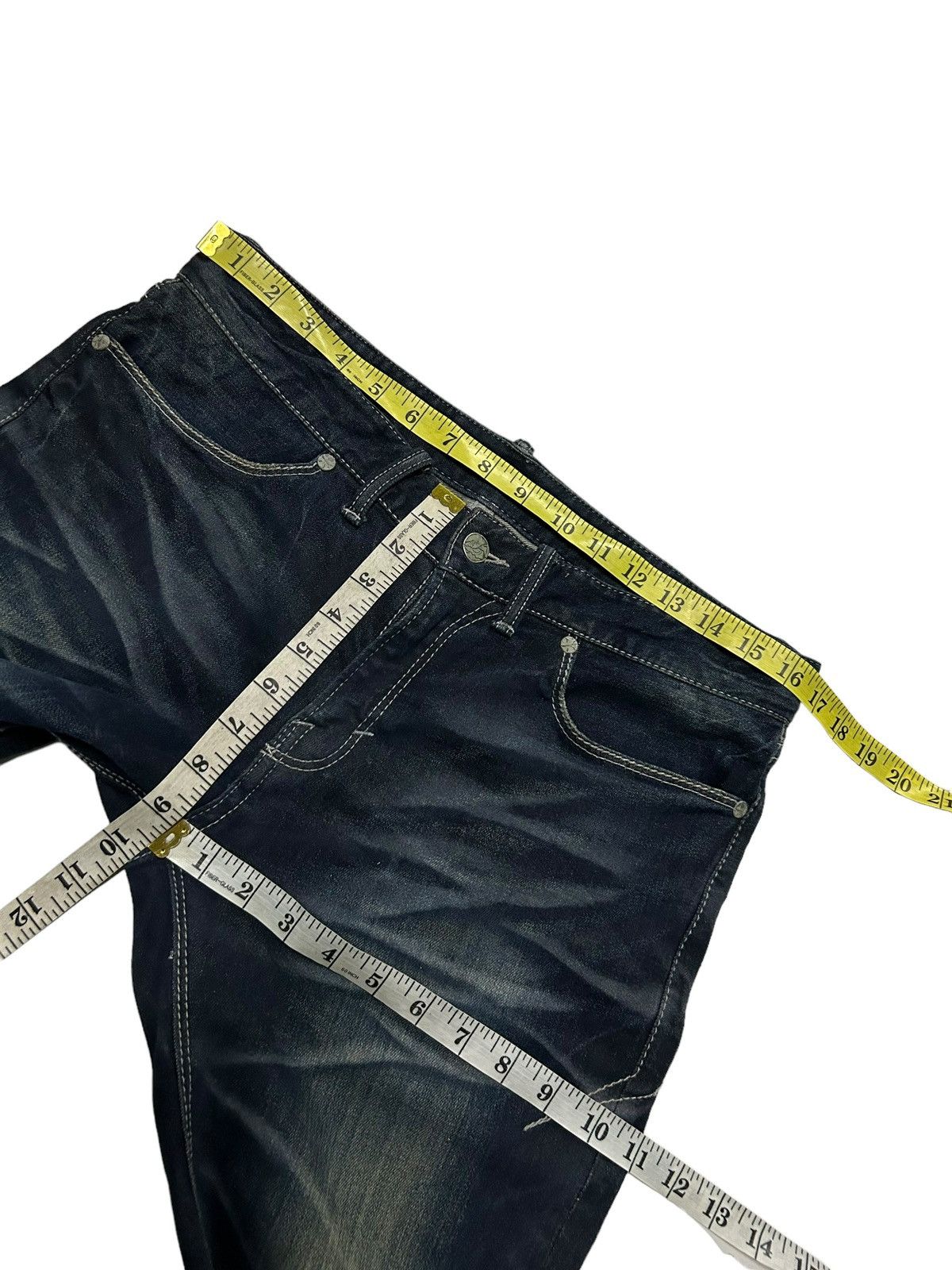 GOSTAR DE FUGA × If Six Was Nine × Le Grande Bleu (L.G.B.) GOSTAR DE FUGA 🎌☠️ vtg Japanese Style Denim Rare☠️☠️ Size US 33 - 17 Thumbnail