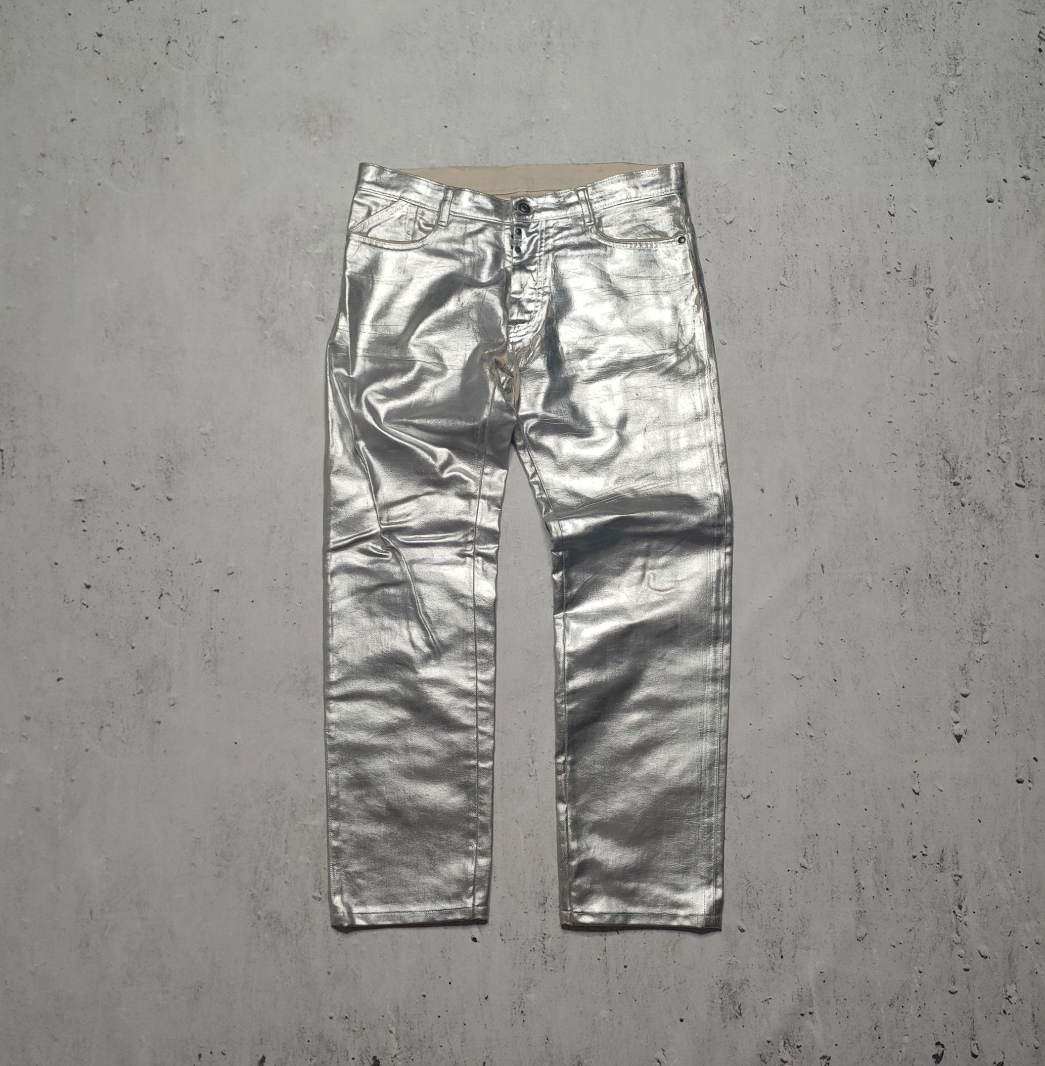 Maison Margiela Maison Margiela silver painted denim Size US 32 / EU 48 - 1 Thumbnail