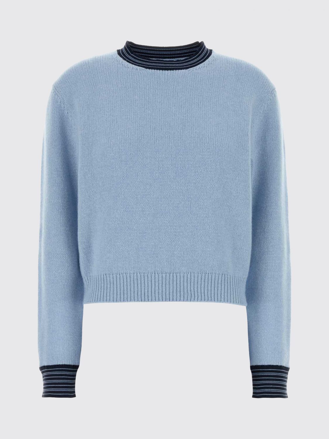 Prada Prada Sweater Woman Gnawed Blue Size M / US 6-8 / IT 42-44 - 1 Preview