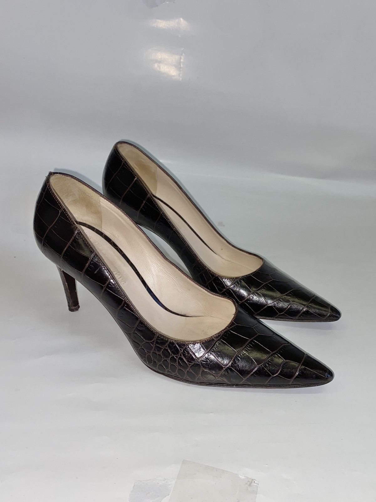 image of Max Mara Kitten Heel Shoes in Brown, Women's (Size 7)