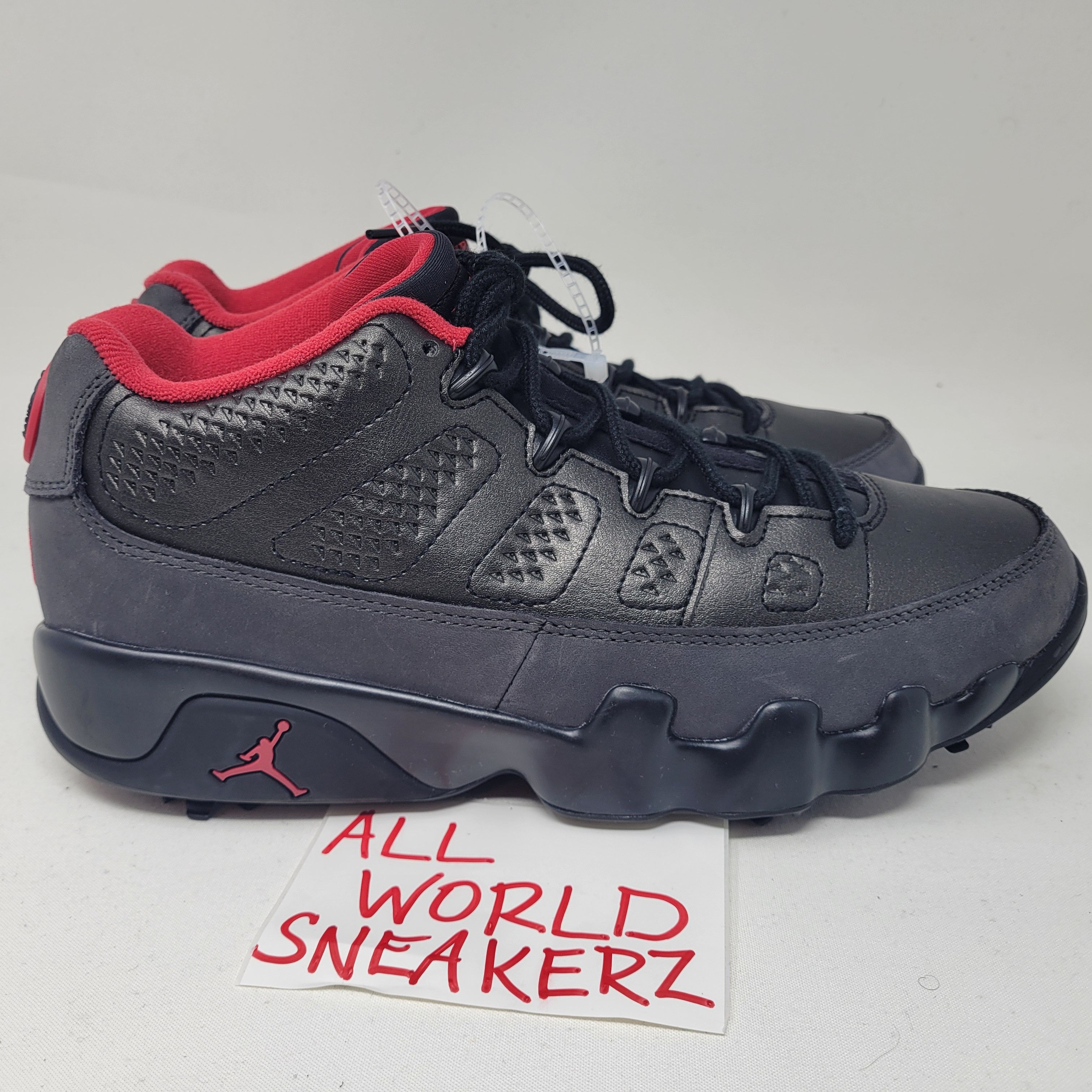 Air Jordan 9 Retro Golf 9.5 Black Charcoal Red FJ5934-002