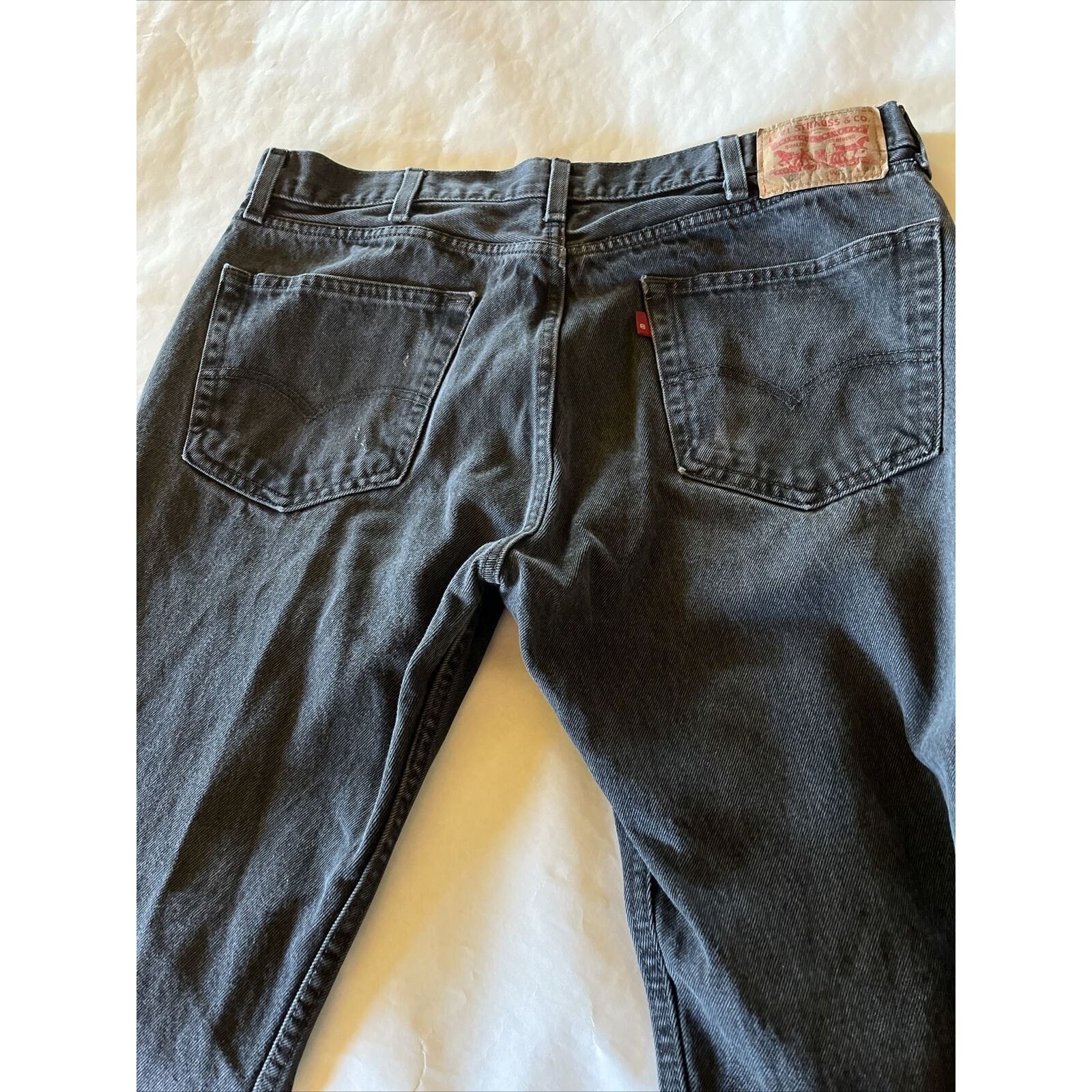 Levi's Levis Jeans Mens 33x30 Dark Gray 505 Denim Cotton Workwear Size US 33 - 10 Thumbnail