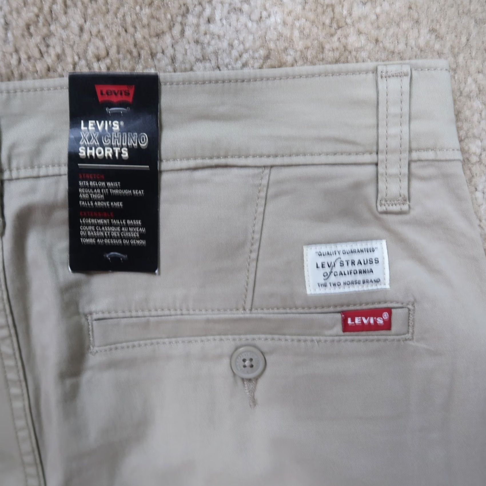 Levi's VINTAGE Levi's XX Chino Shorts Men 31 Beige 9" Inseam Flat Front New Size US 31 - 4 Thumbnail