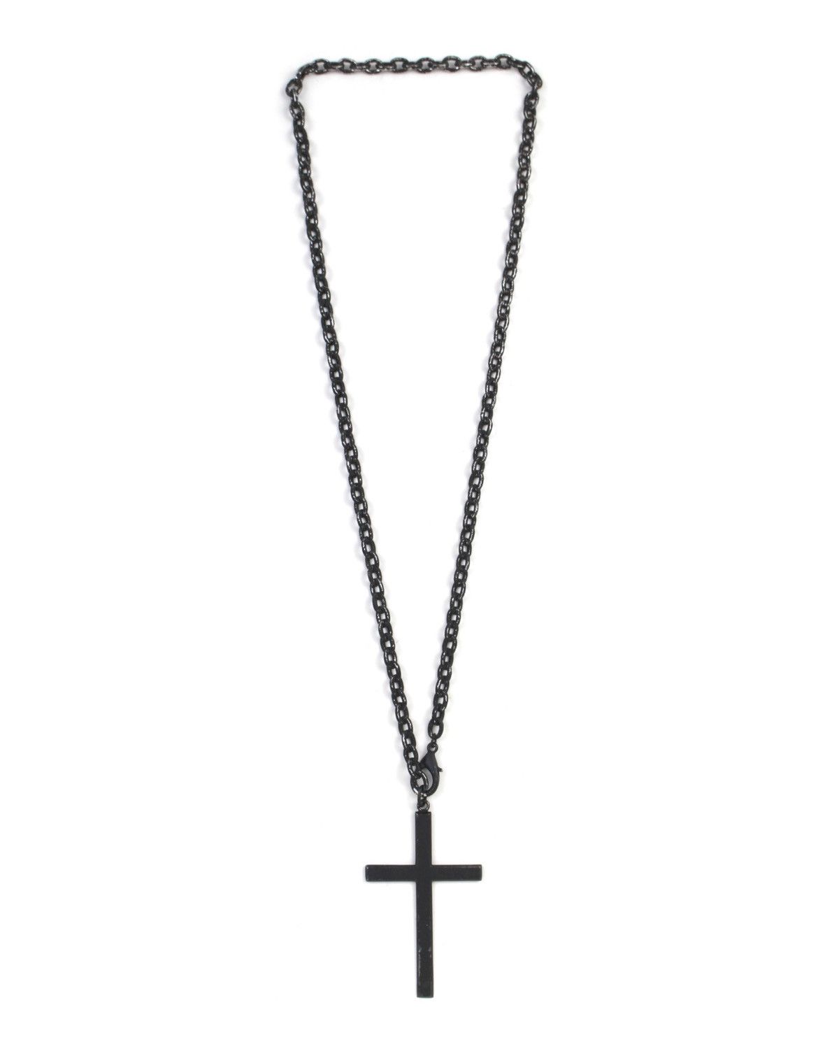If Six Was Nine 2000S JAPANESE MADE BLACK CROSS PENDANT CHAIN NECKLACE Size ONE SIZE - 1 Thumbnail