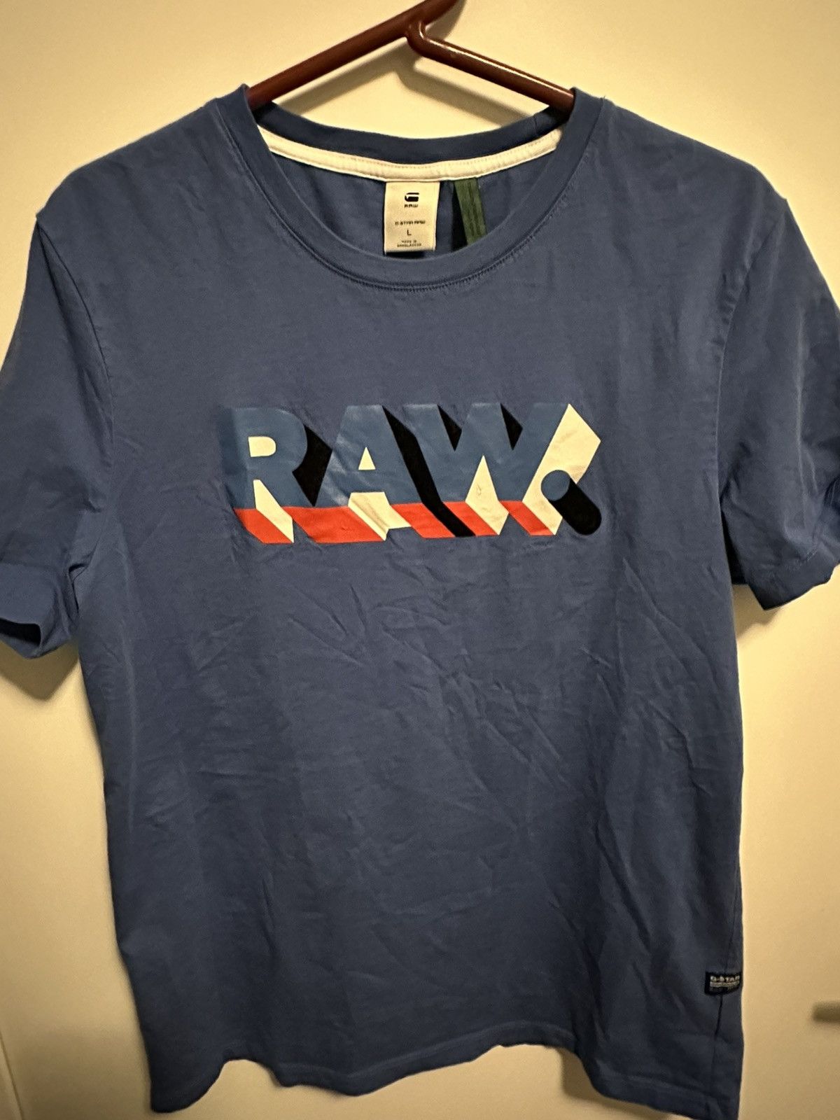 G-Star GStar Raw Graphic RAW Logo Tee Size US L / EU 52-54 / 3 - 1 Thumbnail