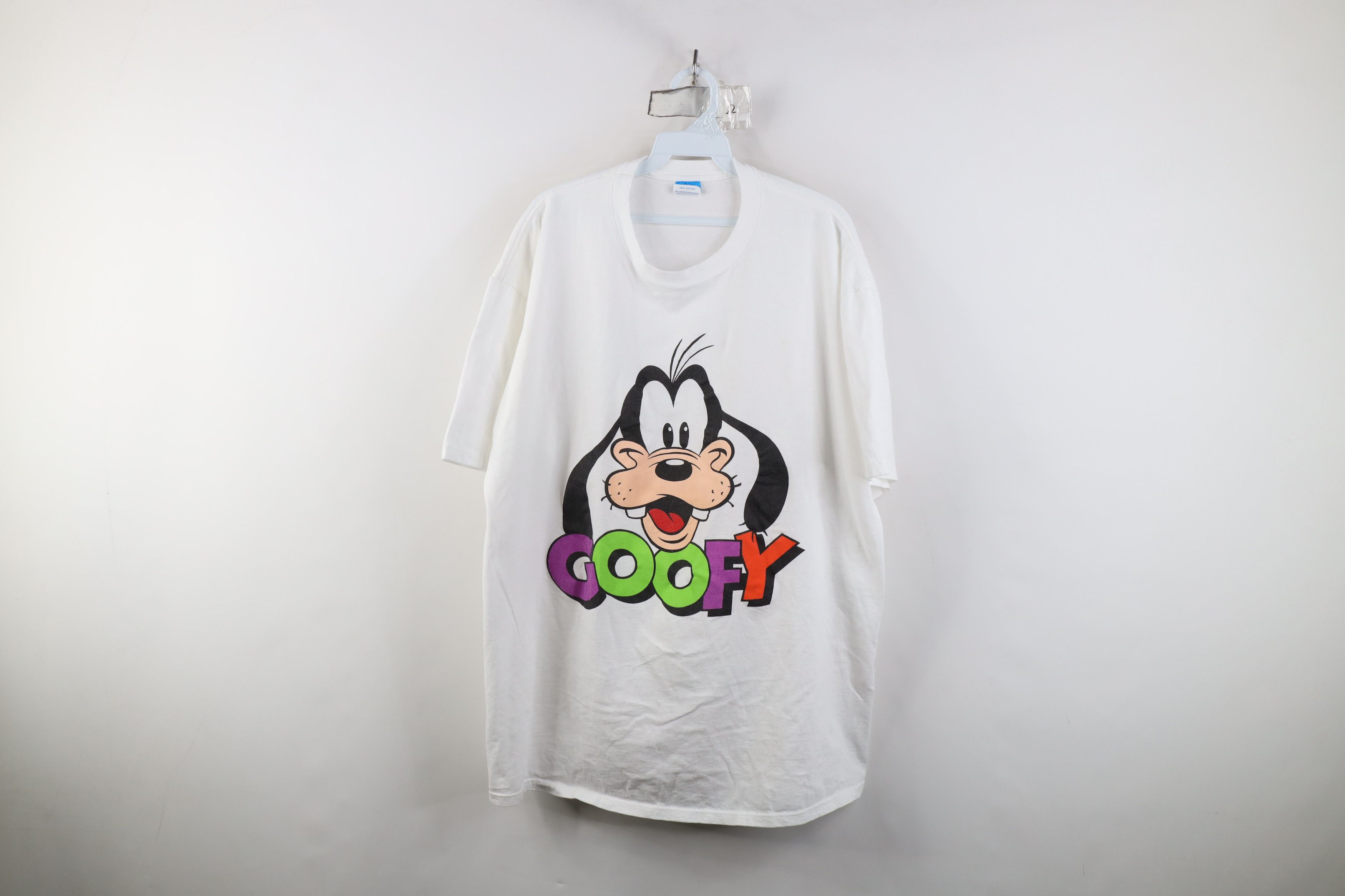Disney Vintage 90s Disney Jumbo Print Goofy T-Shirt White USA Size US XXL / EU 58 / 5 - 1 Thumbnail