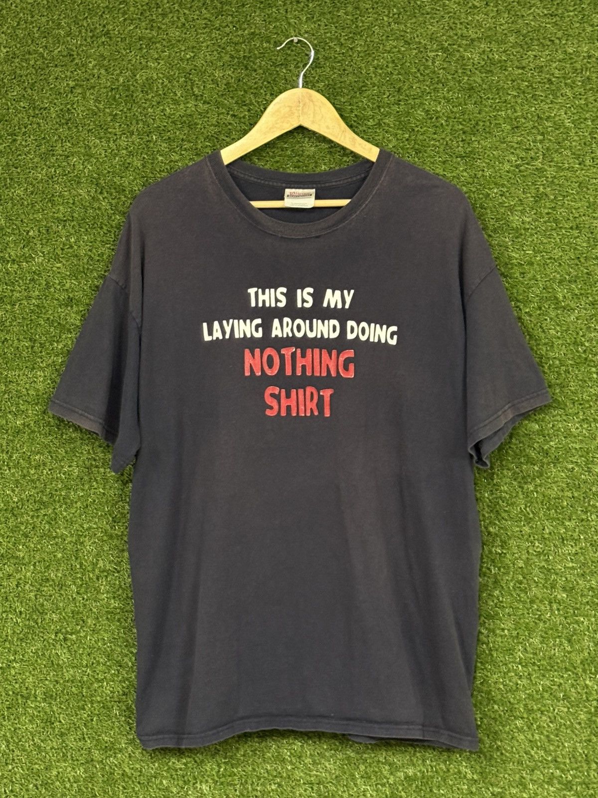 Hanes Vintage Hane Heavyweight Nothing Shirt Funny Humor Silly Tee Size US XL / EU 56 / 4 - 1 Thumbnail