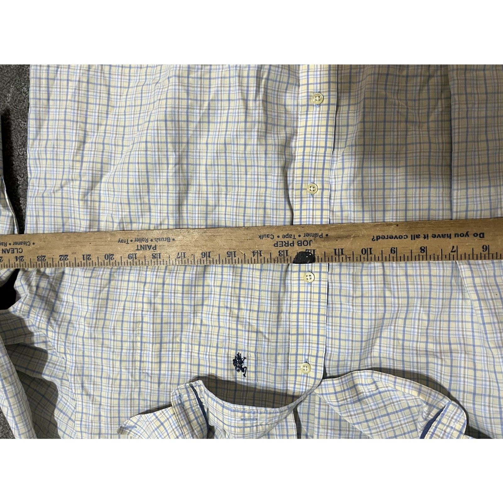 Vintage US Polo Assn Mens XL Shirt Yellow Plaid Short Sleeve Button Up 100% Cotton Classic Size US XL / EU 56 / 4 - 5 Thumbnail