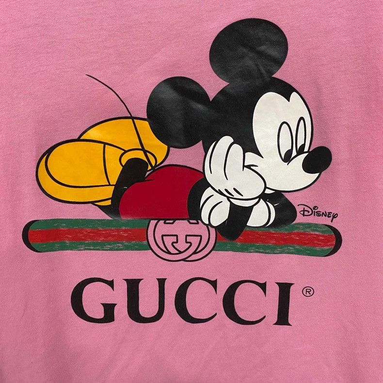 Gucci Pink Mickey Mouse Short Sleeve Gucci Top-2505 Size XS / US 0-2 / IT 36-38 - 3 Thumbnail